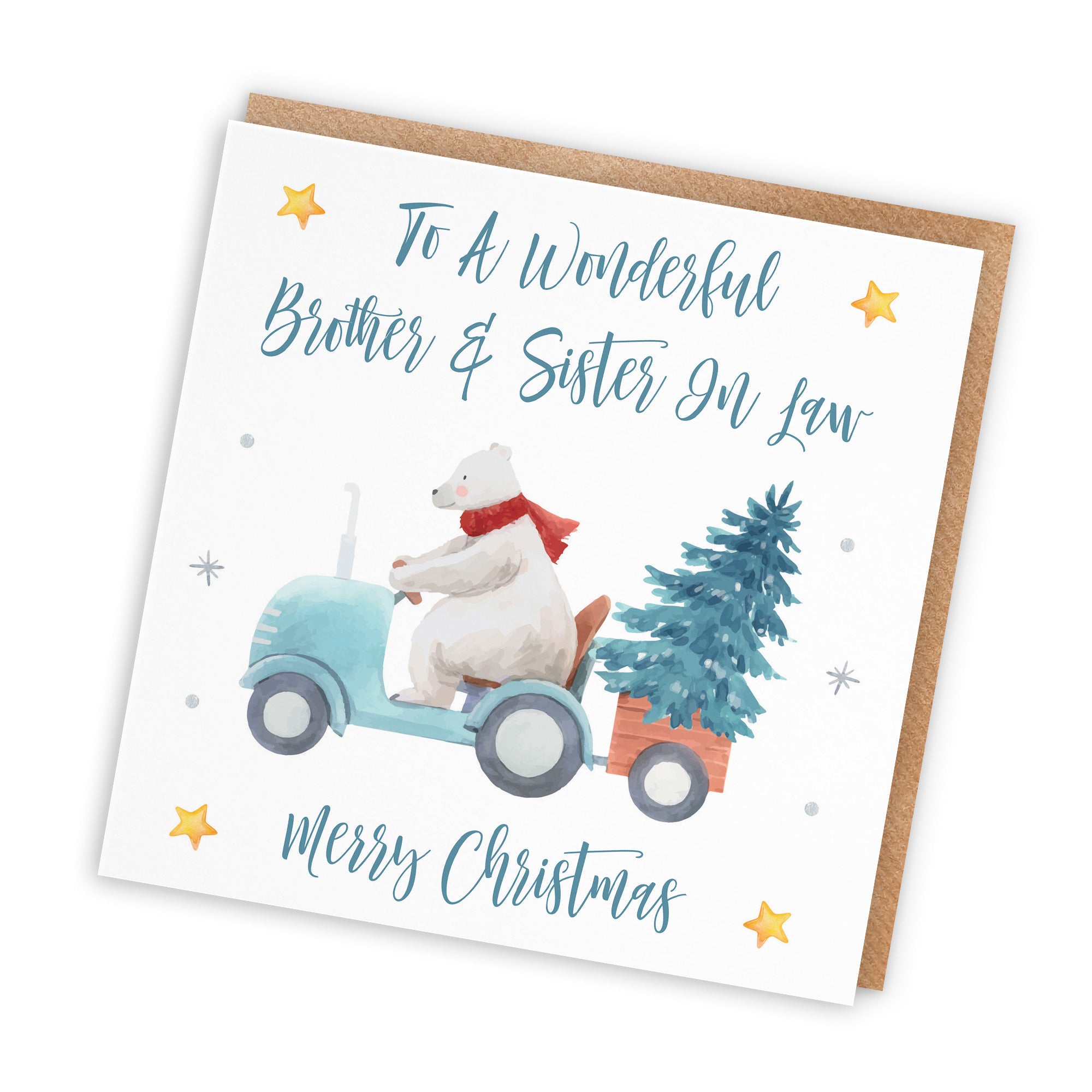 Brother And Sister In Law Christmas Card Polar Bear - Default Title (TH02944)