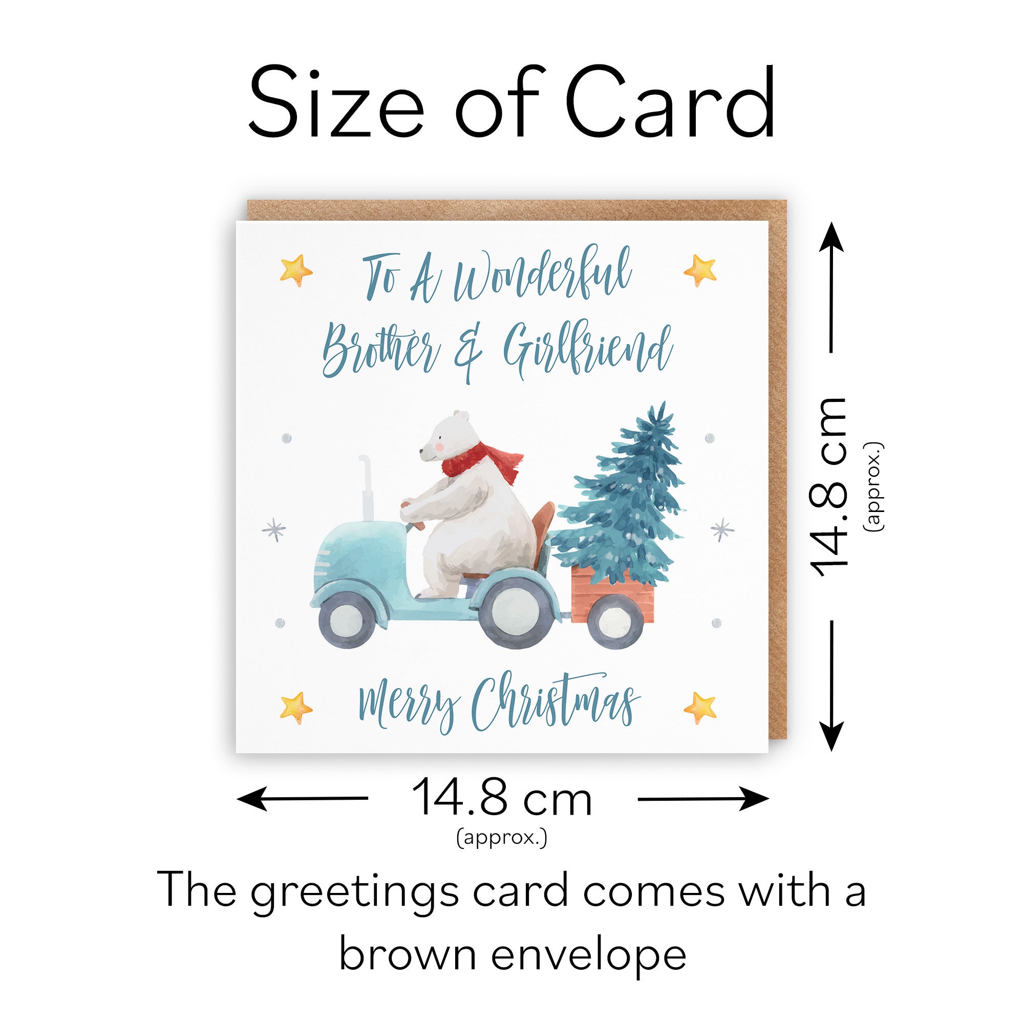 Brother And Girlfriend Christmas Card Polar Bear - Default Title (TH02947)