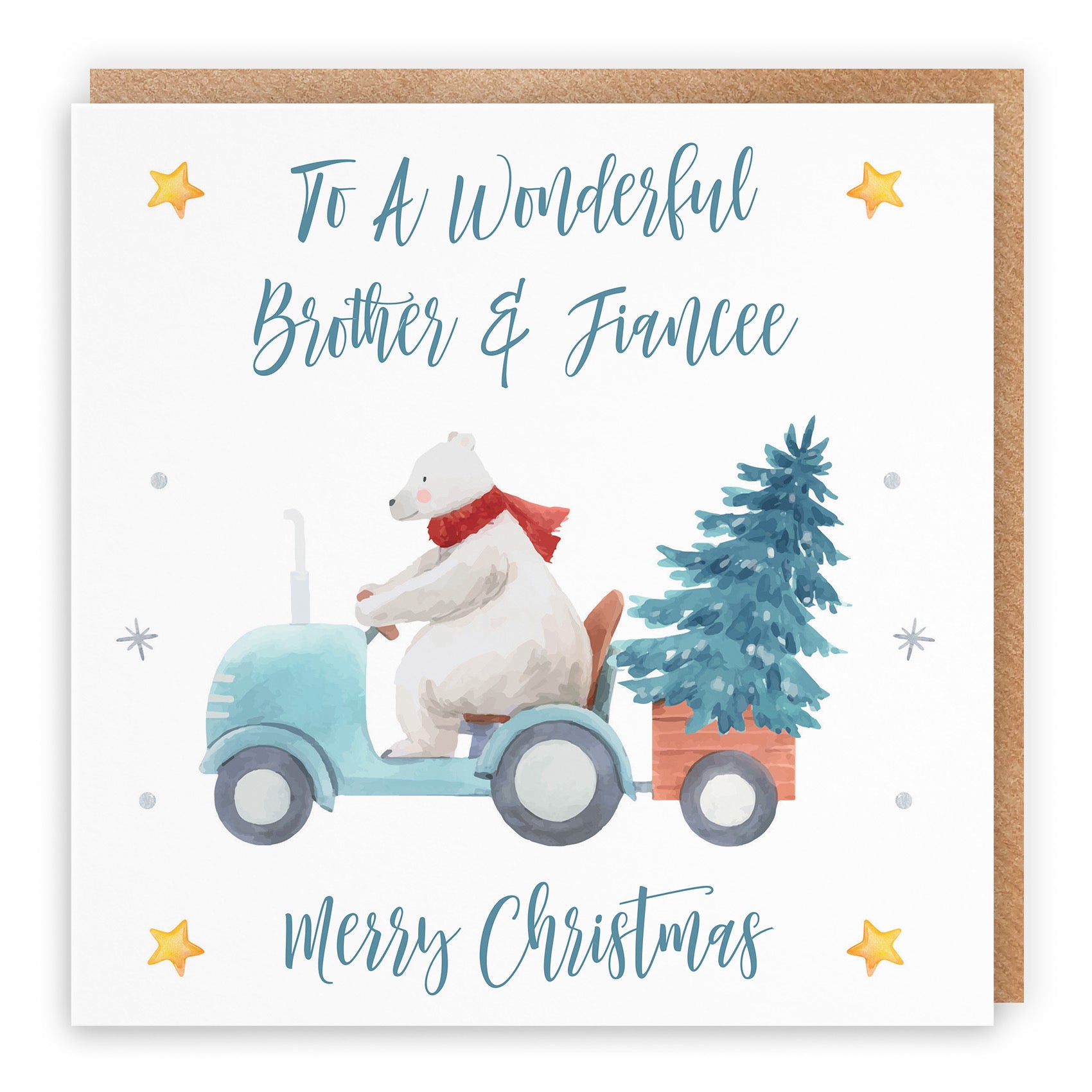 Brother And Fiancee Christmas Card Polar Bear - Default Title (TH02948)