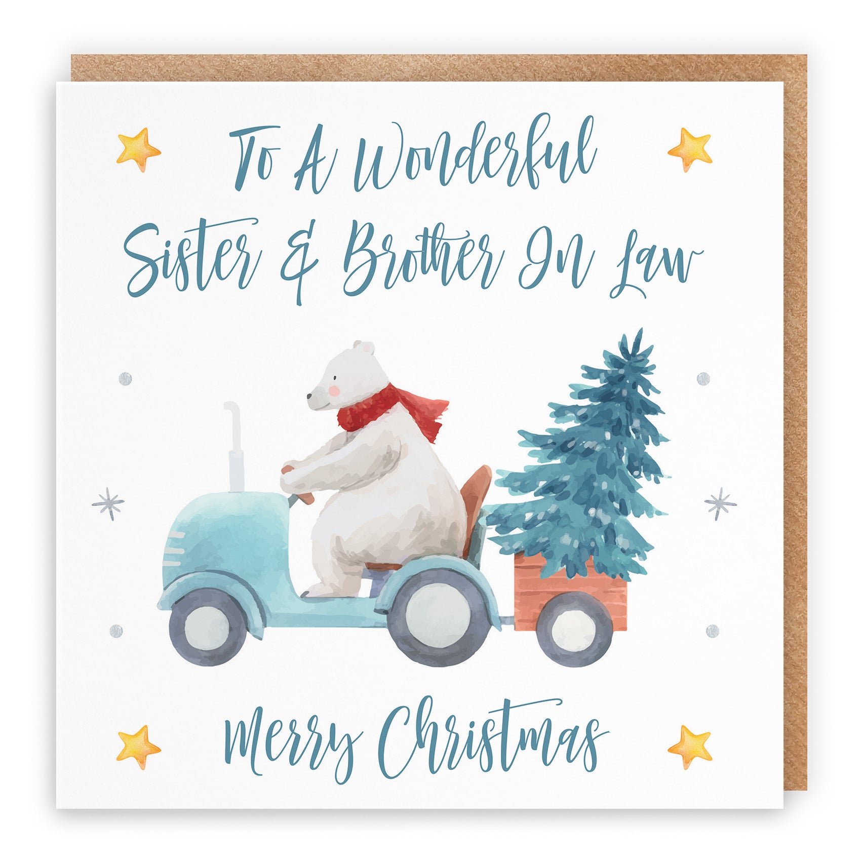 Sister And Brother In Law Christmas Card Polar Bear - Default Title (TH02949)