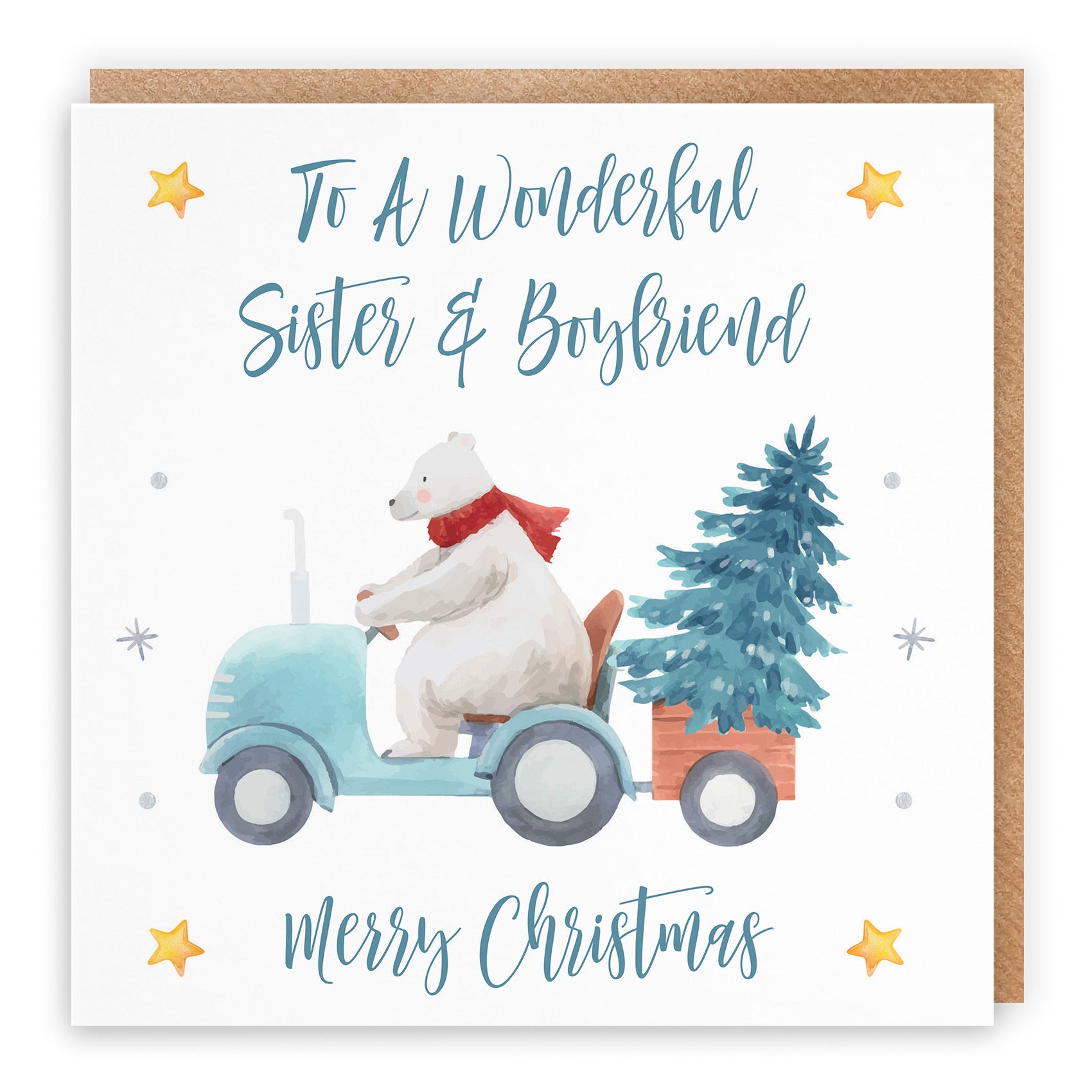 Sister And Boyfriend Christmas Card Polar Bear - Default Title (TH02955)