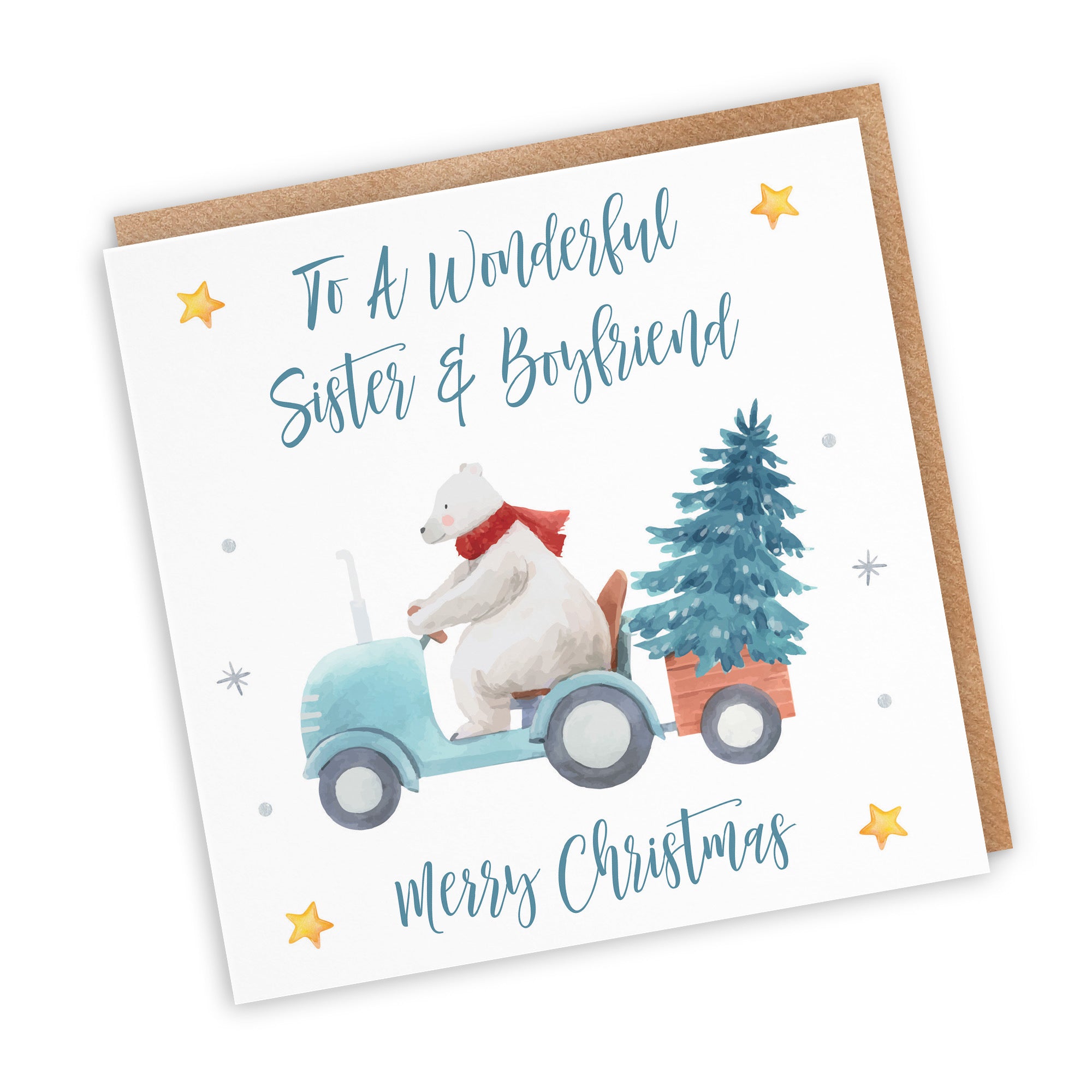 Sister And Boyfriend Christmas Card Polar Bear - Default Title (TH02955)