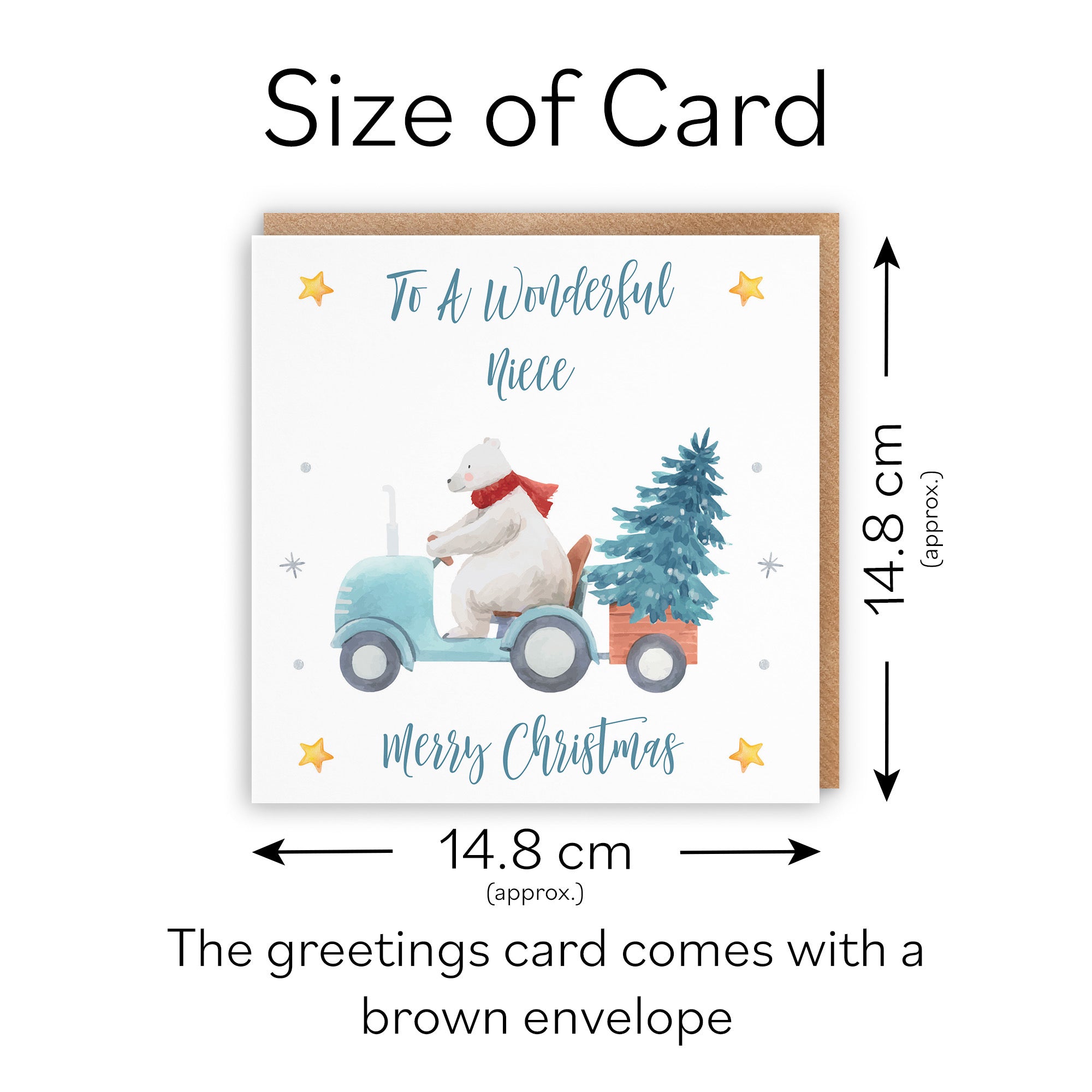 Niece Christmas Card Polar Bear - Default Title (TH02966)