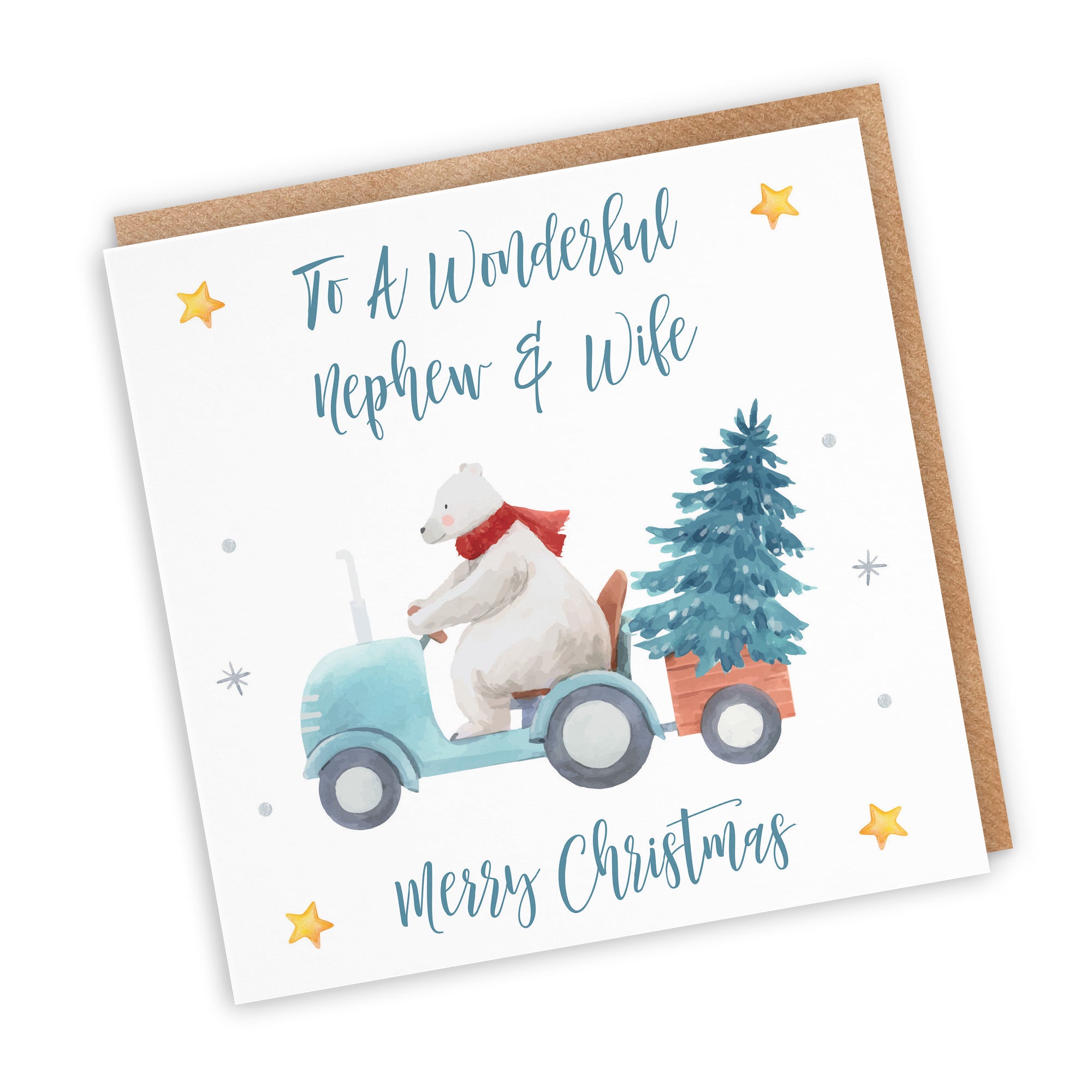 Nephew And Wife Christmas Card Polar Bear - Default Title (TH02968)