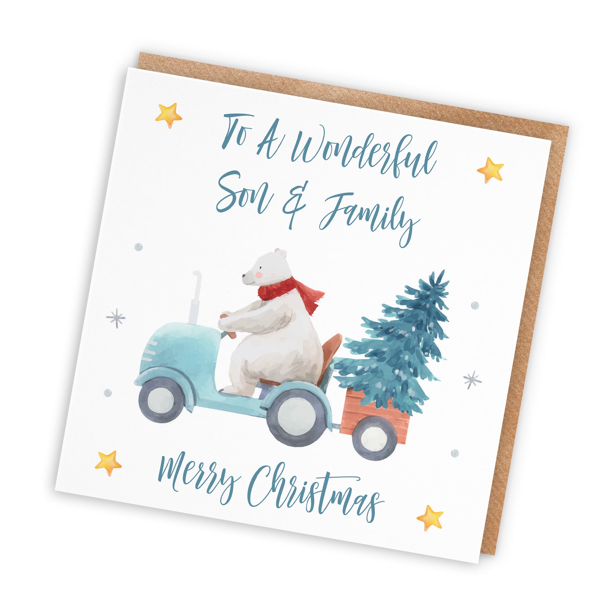 Son And Family Christmas Card Polar Bear - Default Title (TH02970)