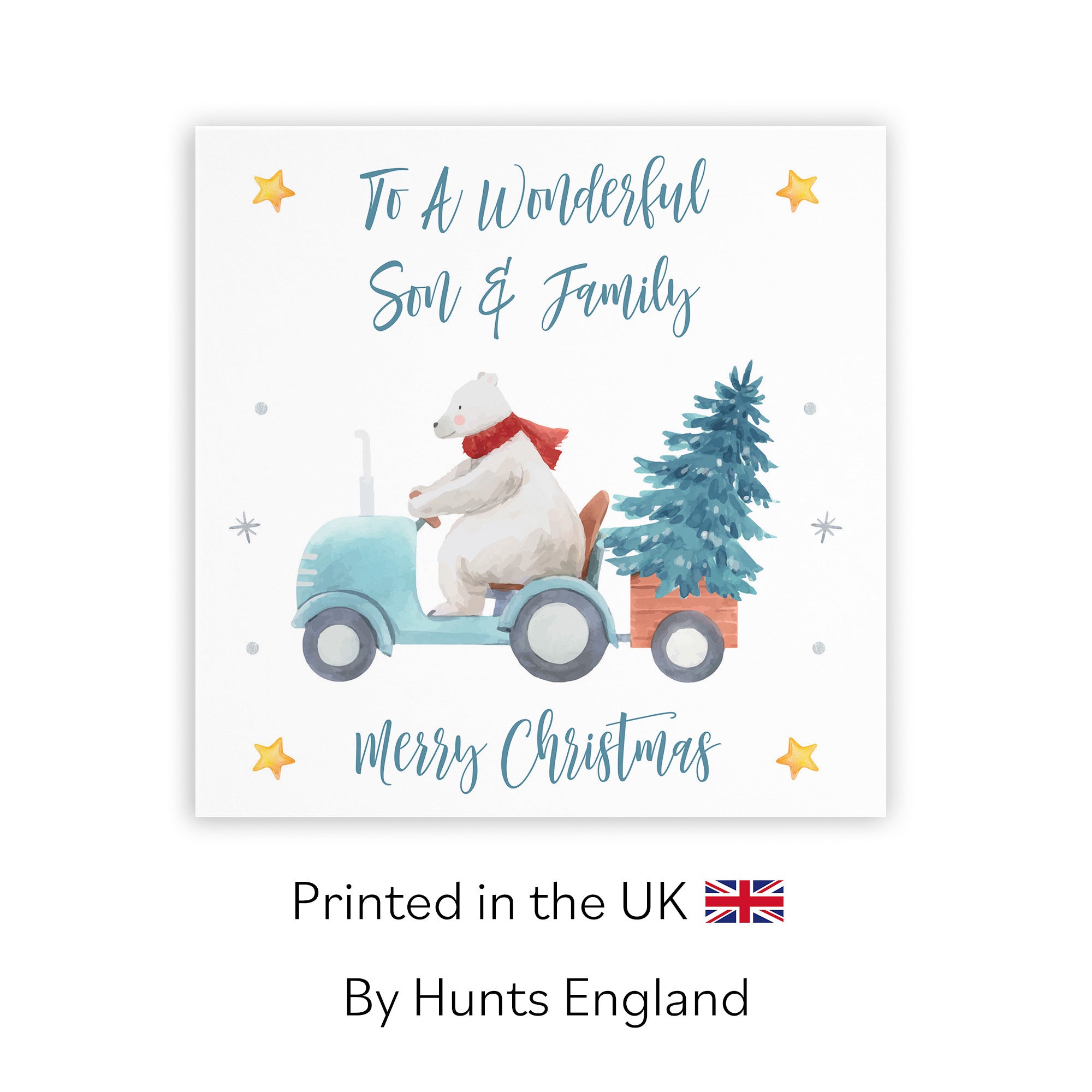 Son And Family Christmas Card Polar Bear - Default Title (TH02970)