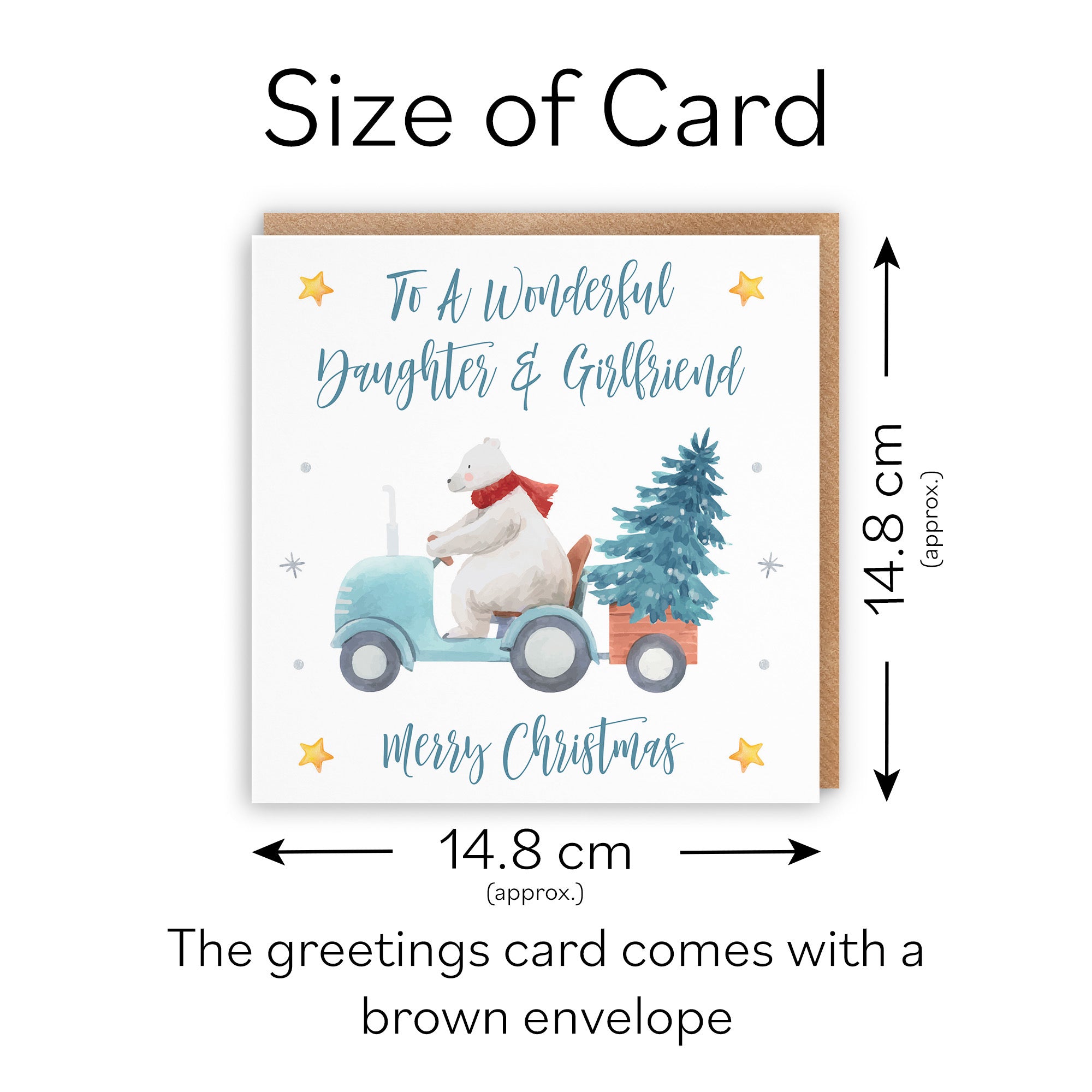 Daughter And Girlfriend Christmas Card Polar Bear - Default Title (TH02973)
