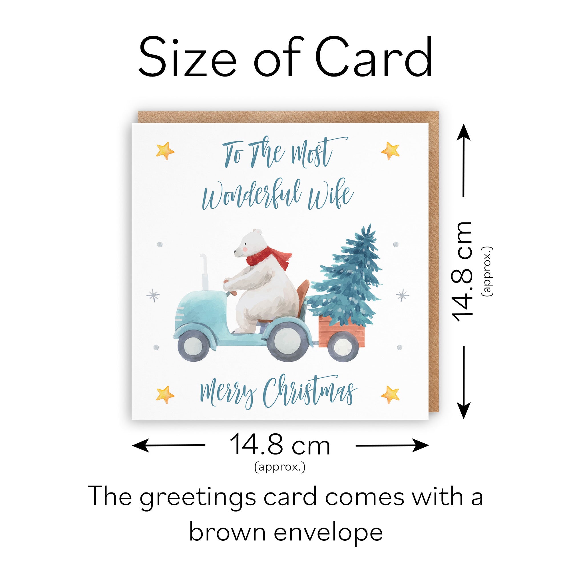 Wife Christmas Card Polar Bear - Default Title (TH02985)