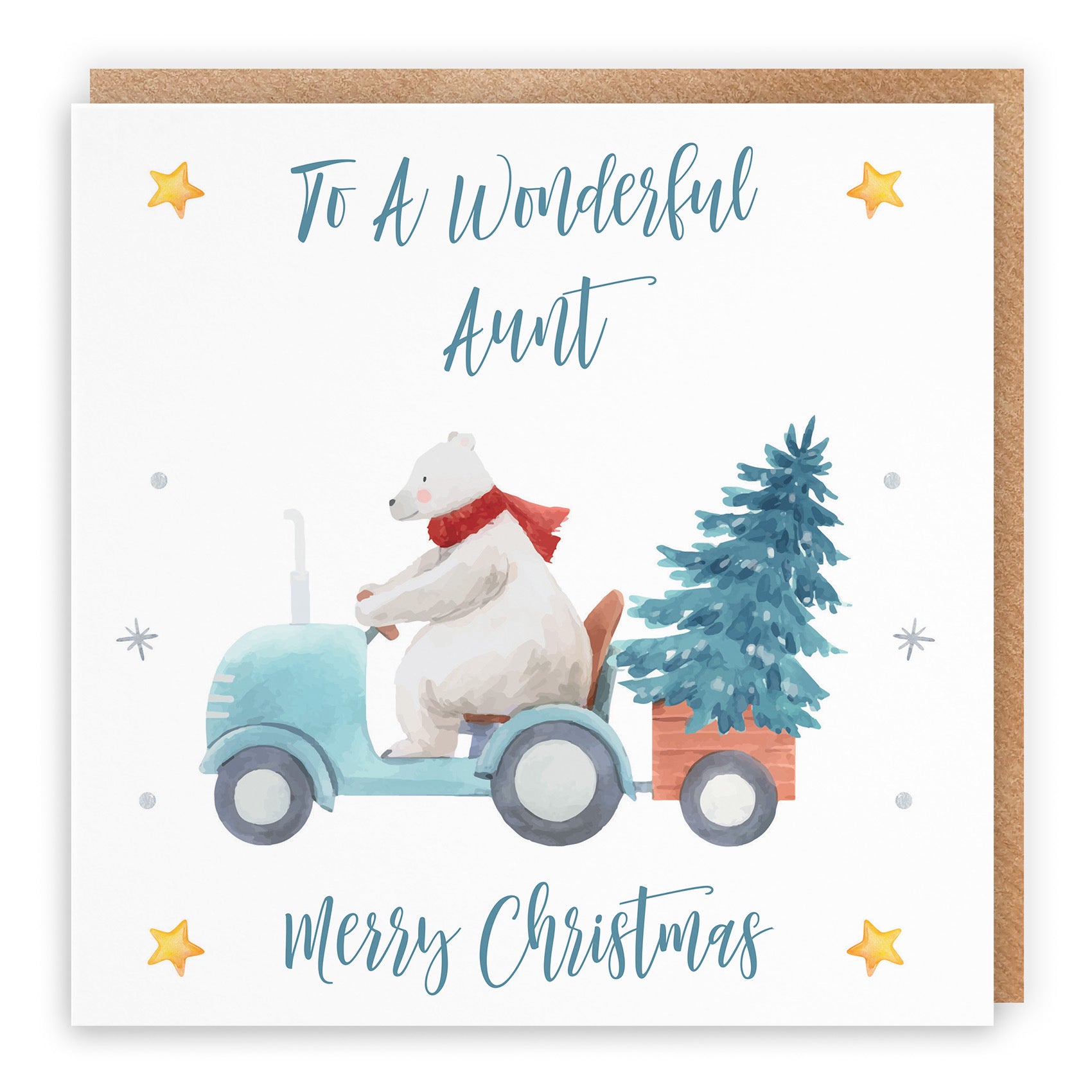 Aunt Christmas Card Polar Bear - Default Title (TH02987)