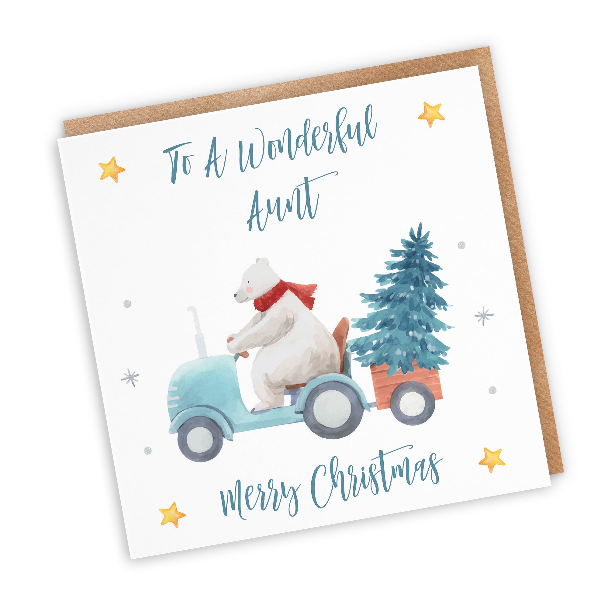 Aunt Christmas Card Polar Bear - Default Title (TH02987)