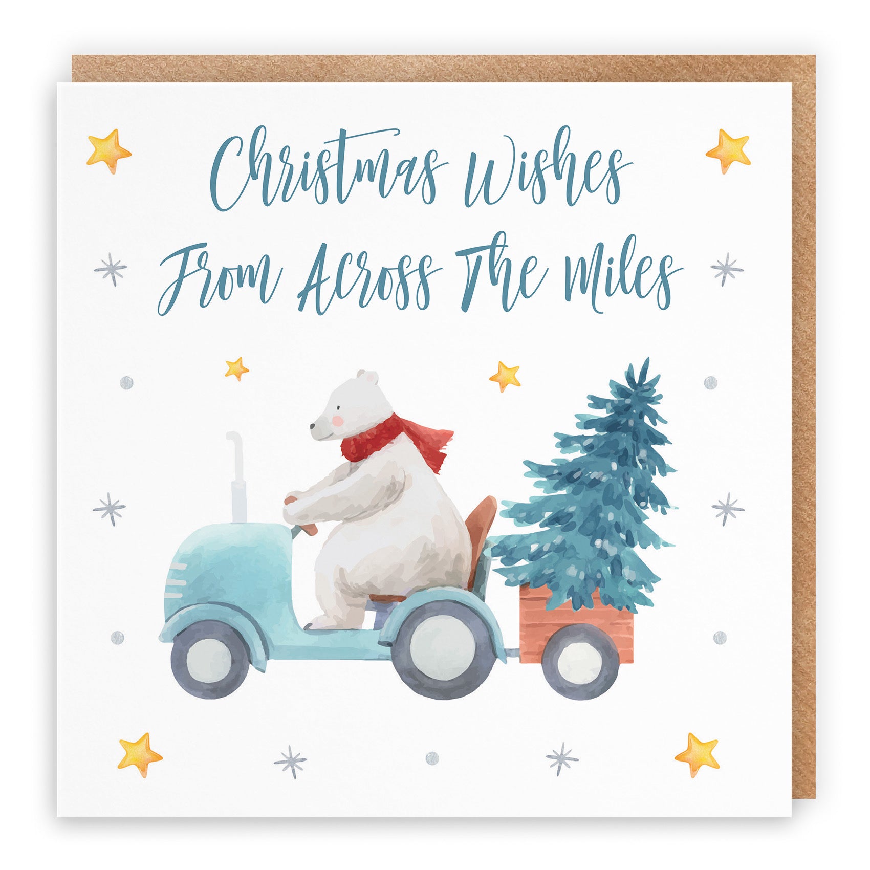 From Across The Miles Christmas Card Polar Bear - Default Title (TH02990)