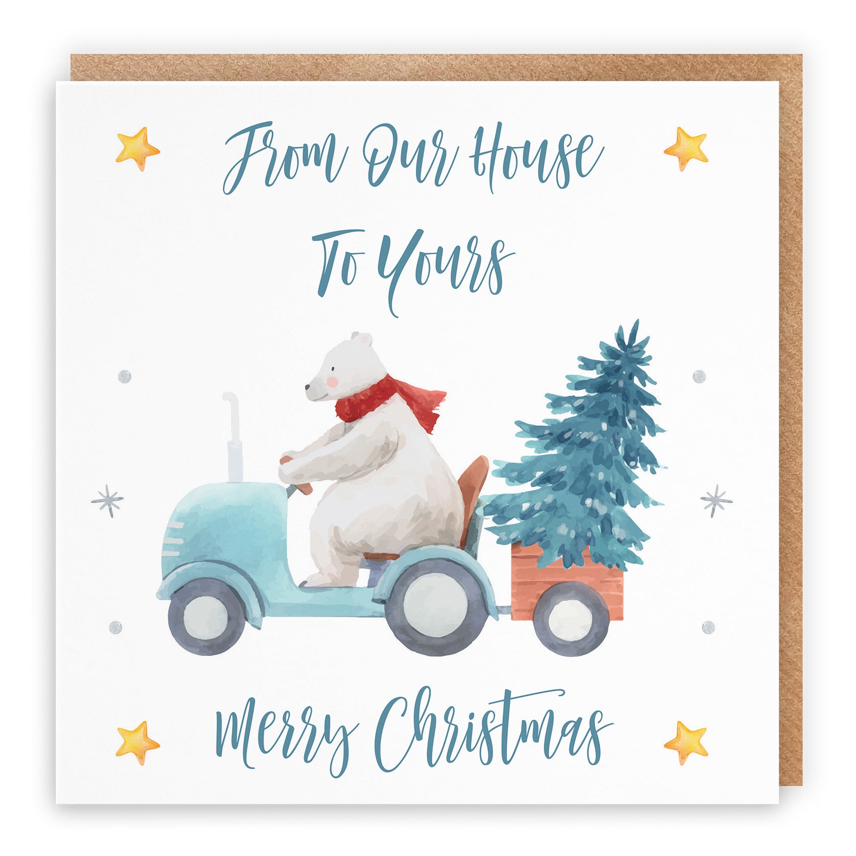From Our House To Yours Christmas Card Polar Bear - Default Title (TH02991)