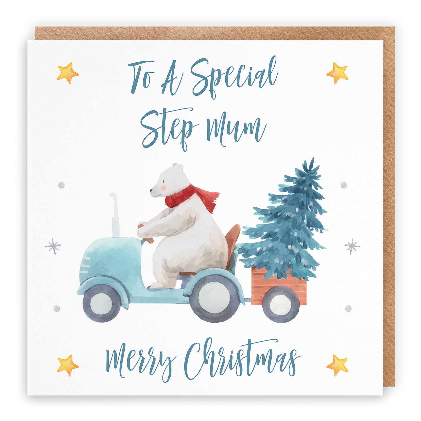 Step Mum Christmas Card Polar Bear - Default Title (TH02992)