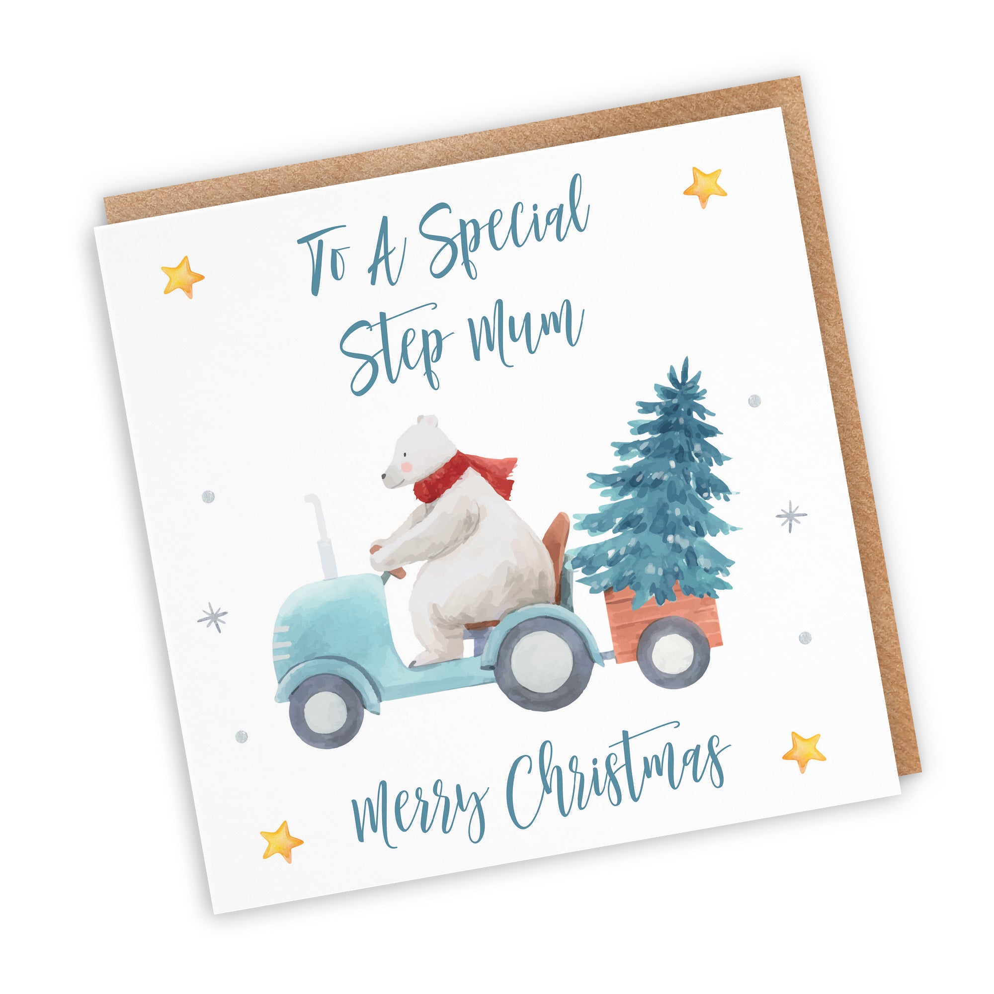 Step Mum Christmas Card Polar Bear - Default Title (TH02992)