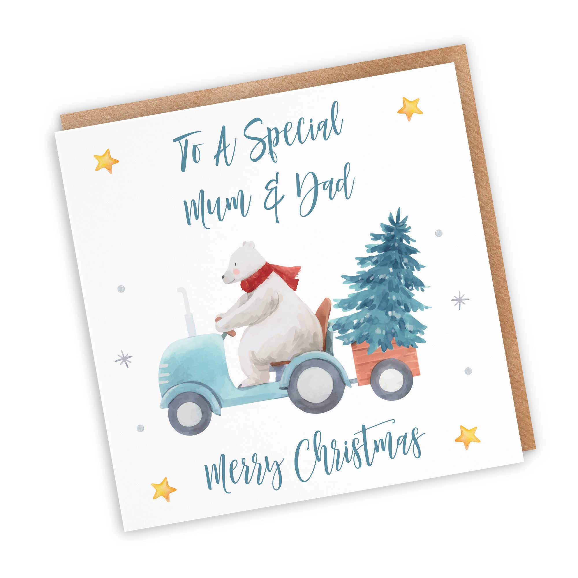 Mum And Dad Christmas Card Polar Bear - Default Title (TH02997)