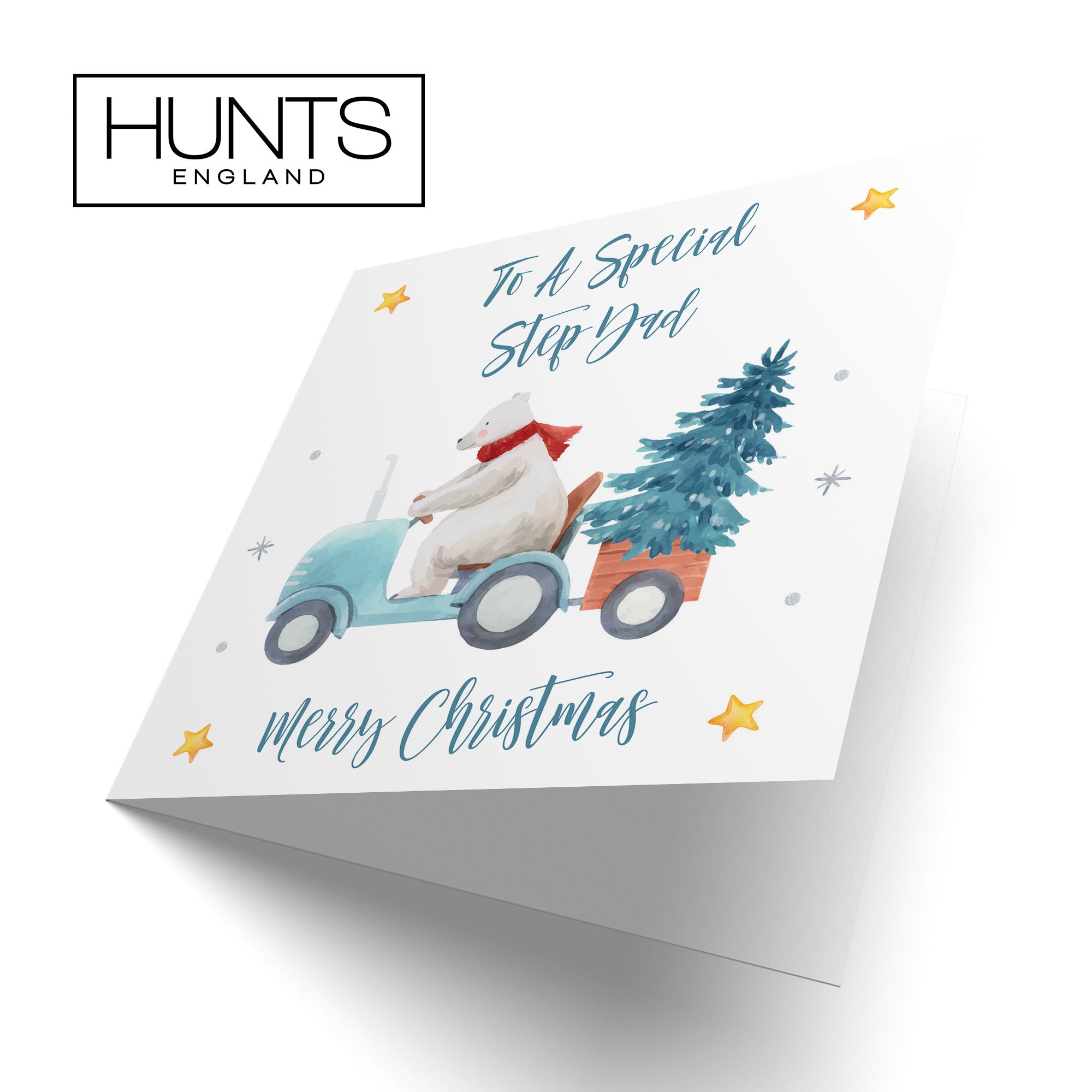 Step Dad Christmas Card Polar Bear - Default Title (TH02998)