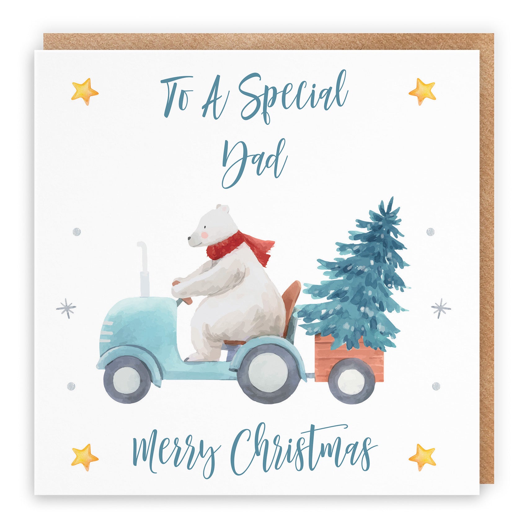 Dad Christmas Card Polar Bear - Default Title (TH02999)