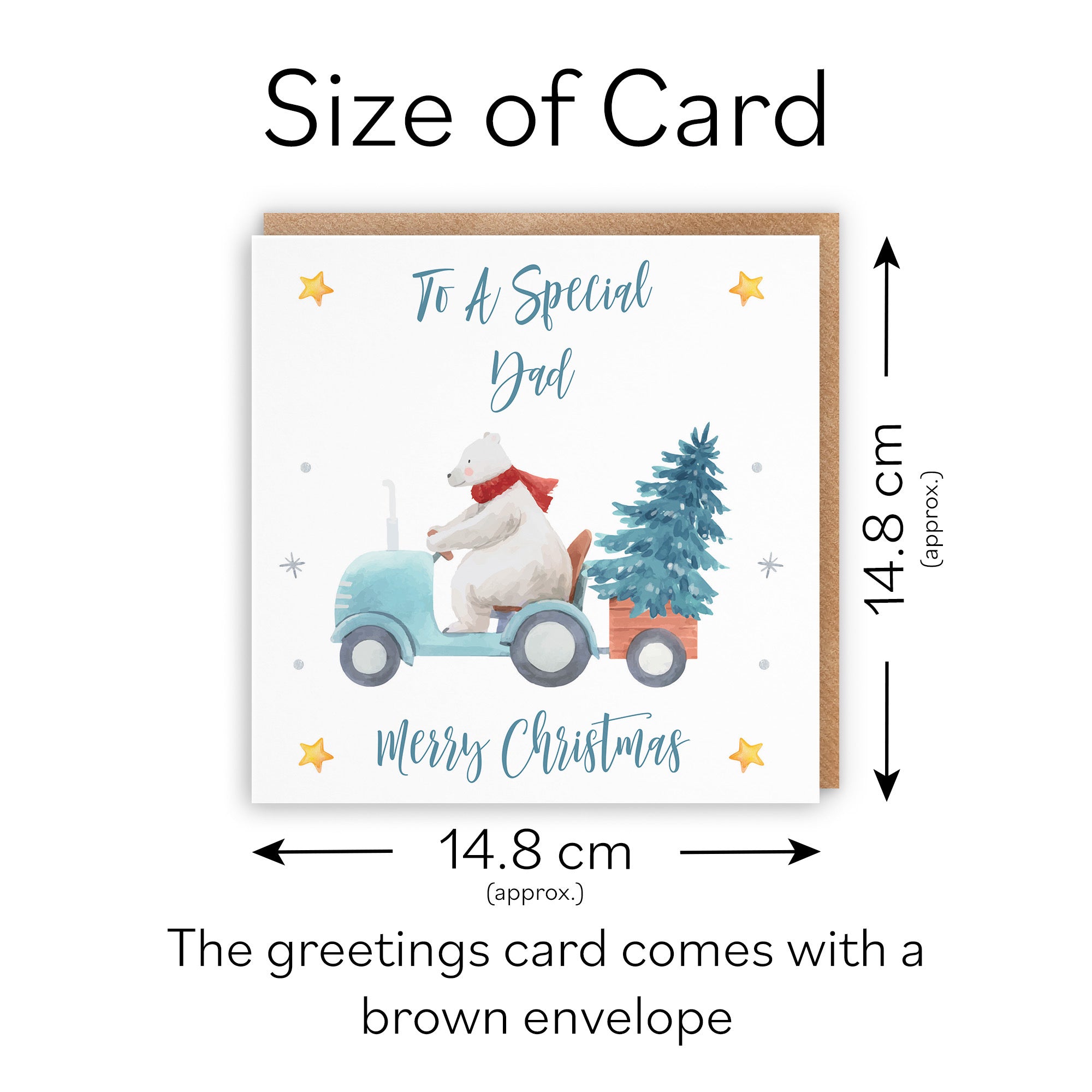 Dad Christmas Card Polar Bear - Default Title (TH02999)