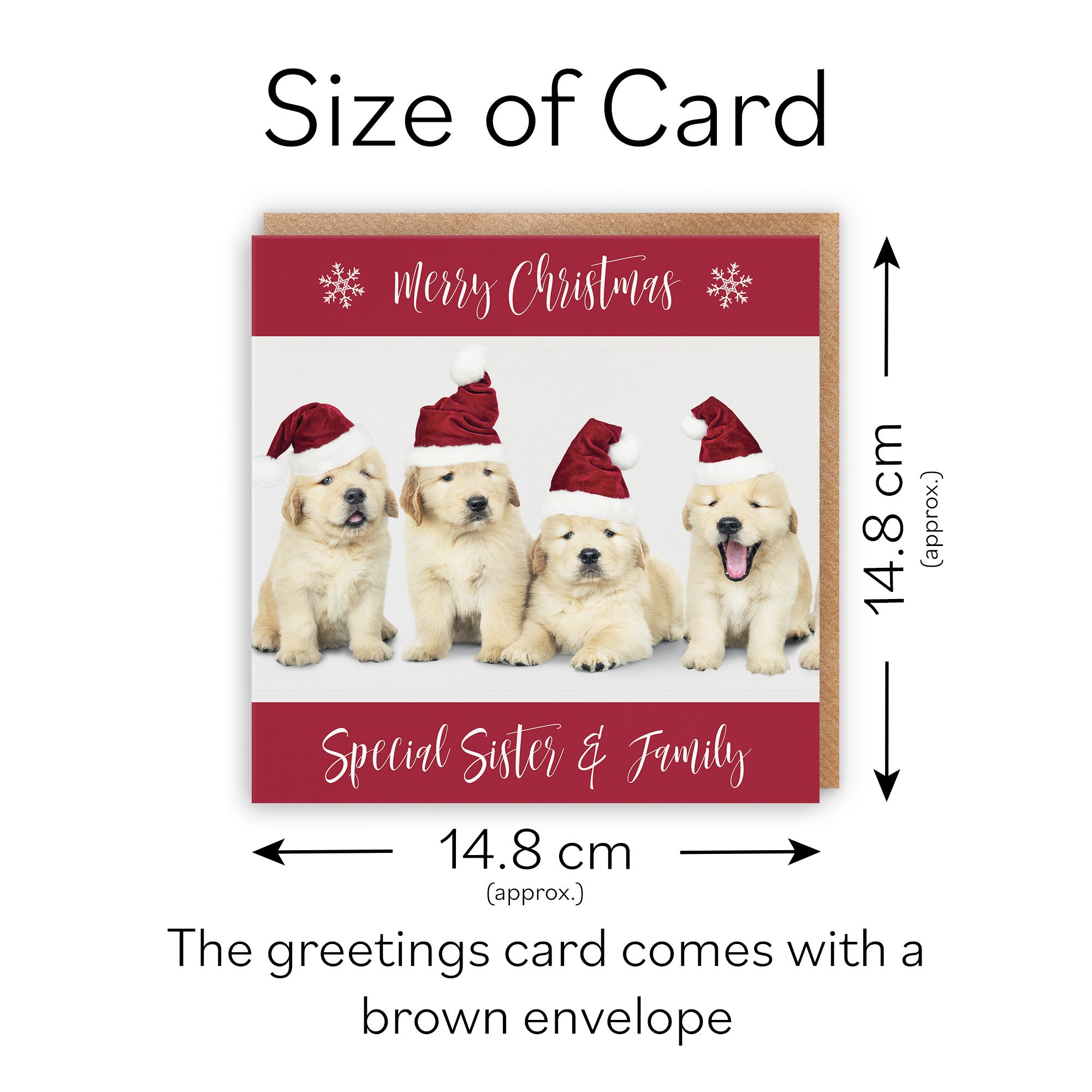 Sister And Family Christmas Card Puppy - Default Title (TH03012)