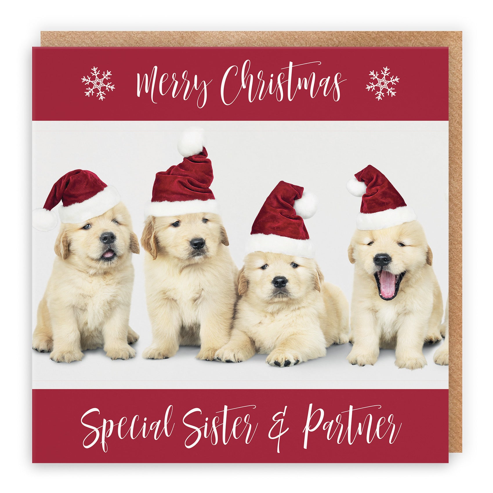 Sister And Partner Christmas Card Puppy - Default Title (TH03014)