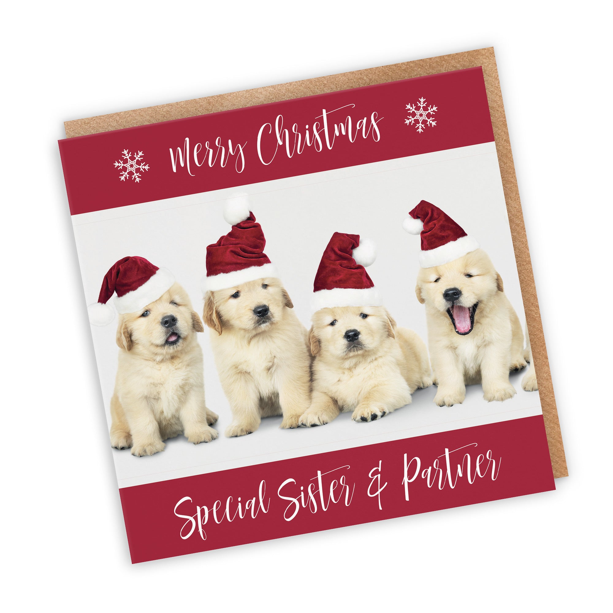 Sister And Partner Christmas Card Puppy - Default Title (TH03014)