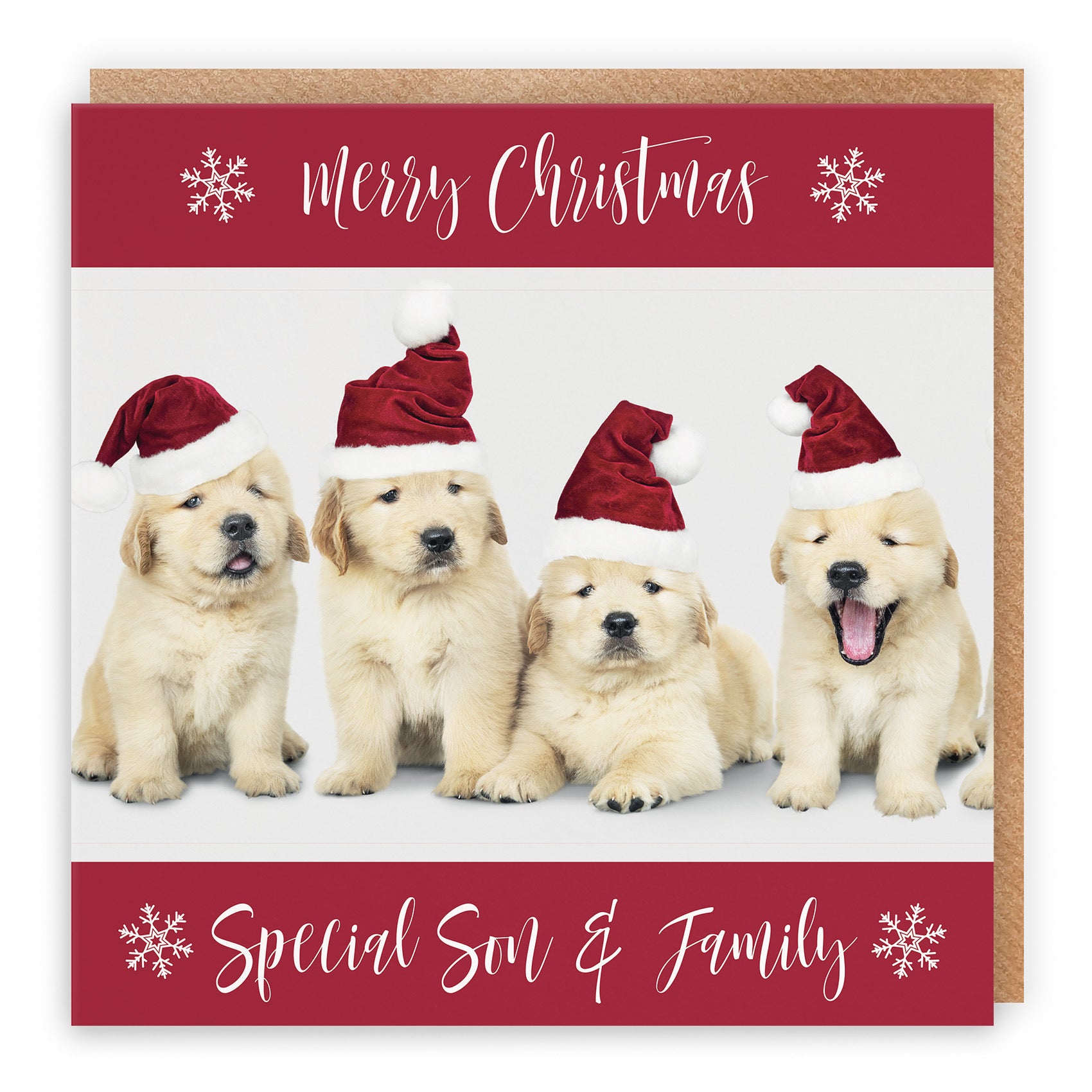 Son And Family Christmas Card Puppy - Default Title (TH03032)