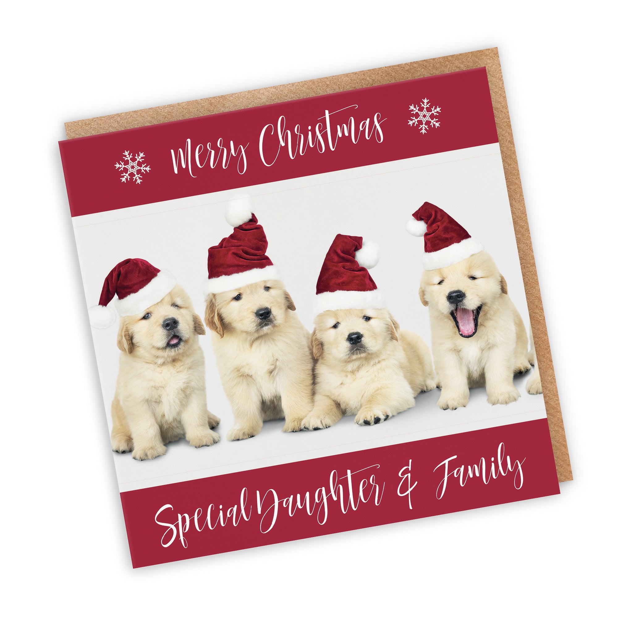 Daughter And Family Christmas Card Puppy - Default Title (TH03033)