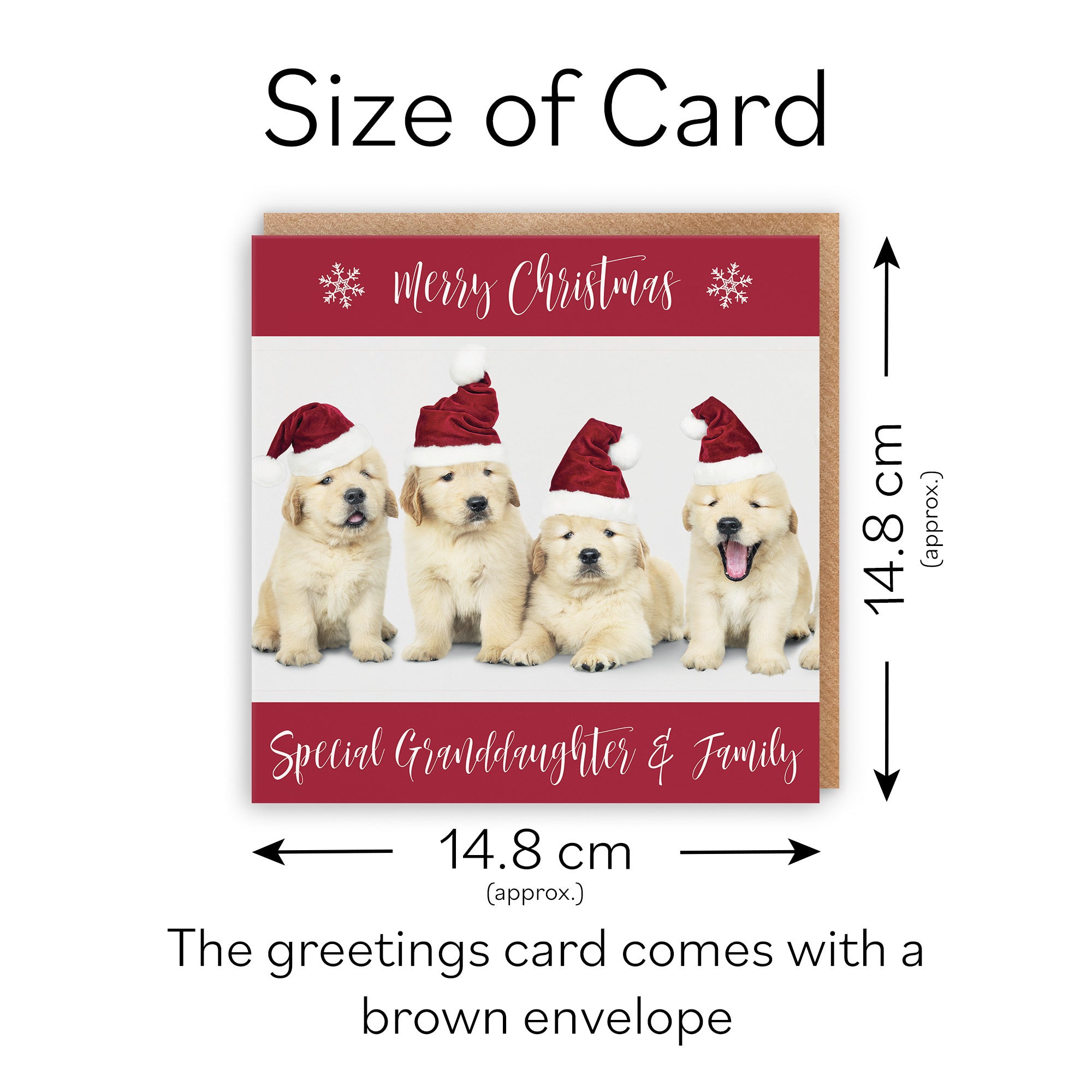 Granddaughter And Family Christmas Card Puppy - Default Title (TH03036)