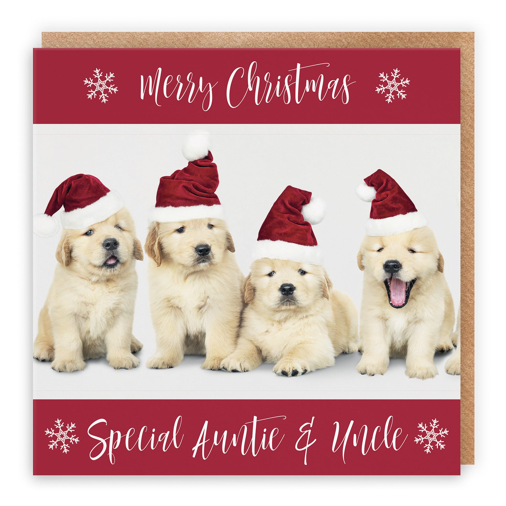 Auntie And Uncle Christmas Card Puppy - Default Title (TH03040)