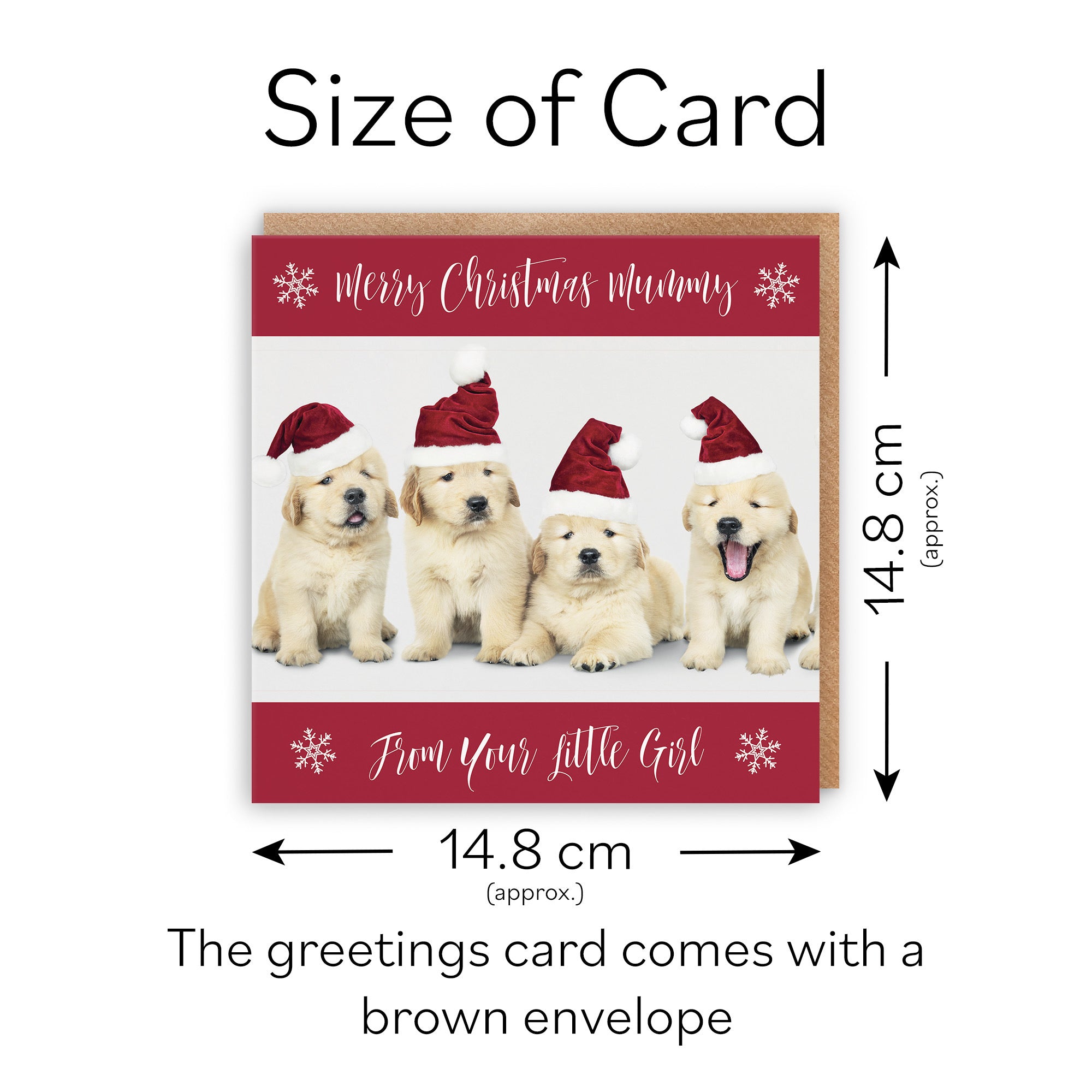 Mummy Christmas Card From Girl Puppy - Default Title (TH03049)