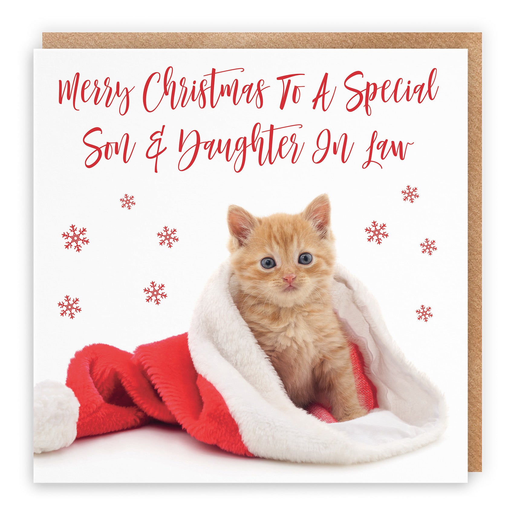 Son And Daughter In Law Christmas Card Kitten - Default Title (TH03055)
