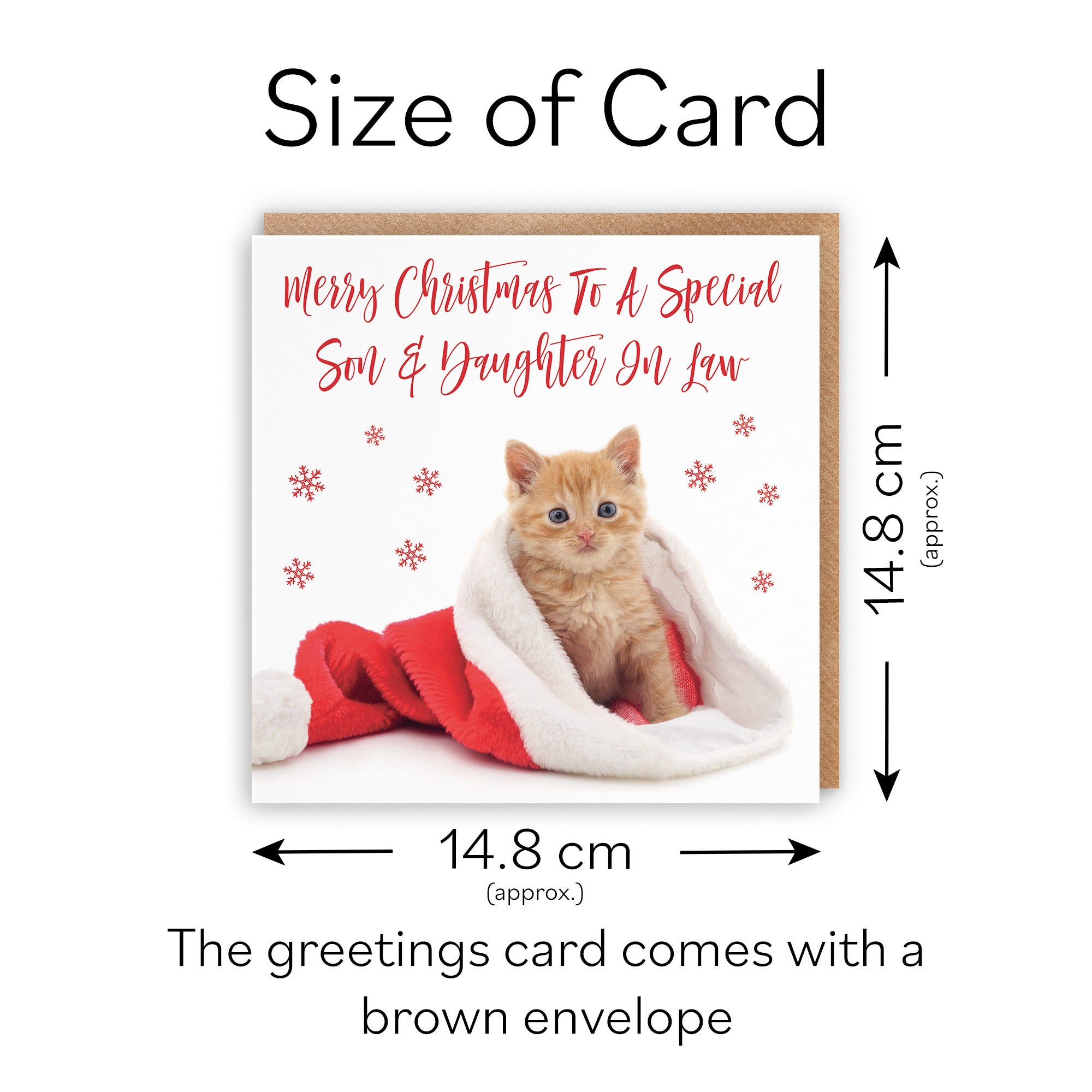 Son And Daughter In Law Christmas Card Kitten - Default Title (TH03055)