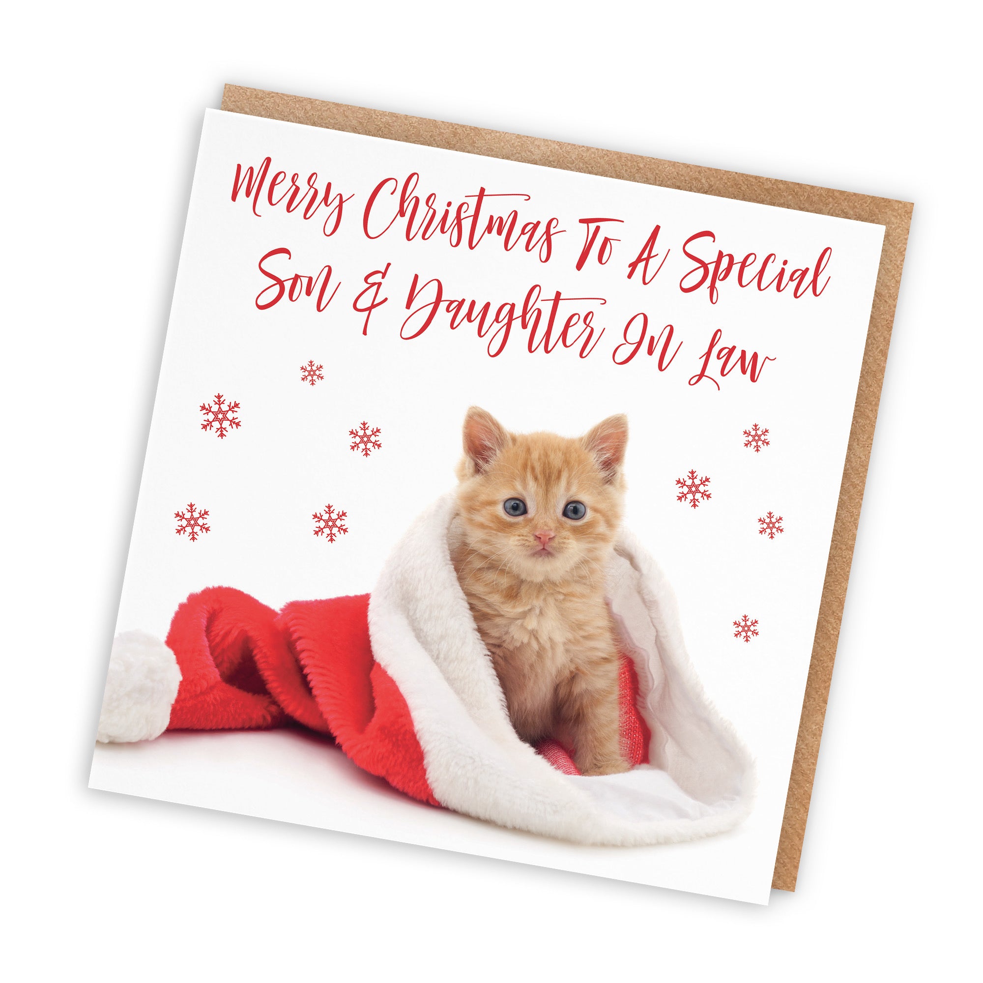 Son And Daughter In Law Christmas Card Kitten - Default Title (TH03055)