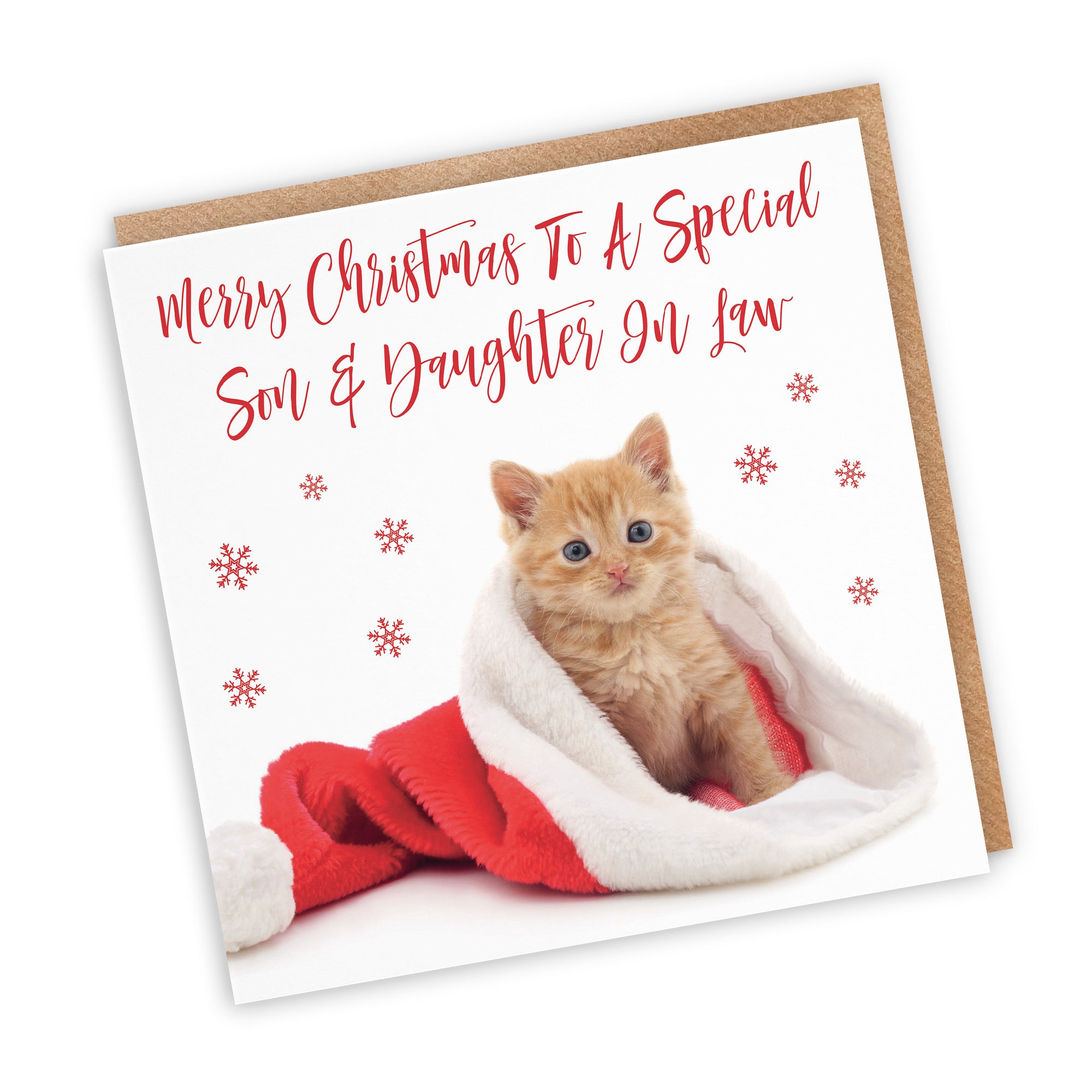Son And Daughter In Law Christmas Card Kitten - Default Title (TH03055)