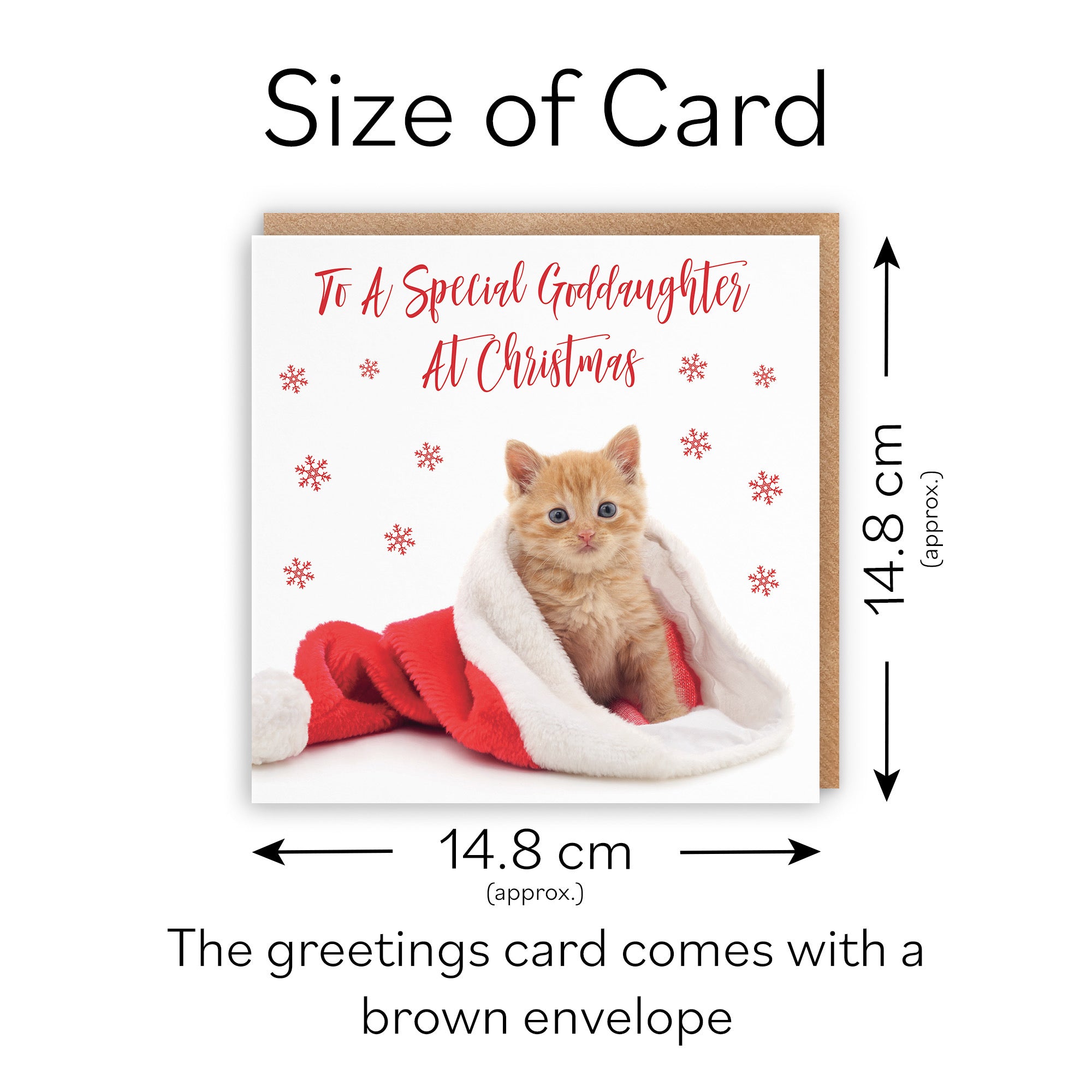 Goddaughter Christmas Card Kitten - Default Title (TH03067)