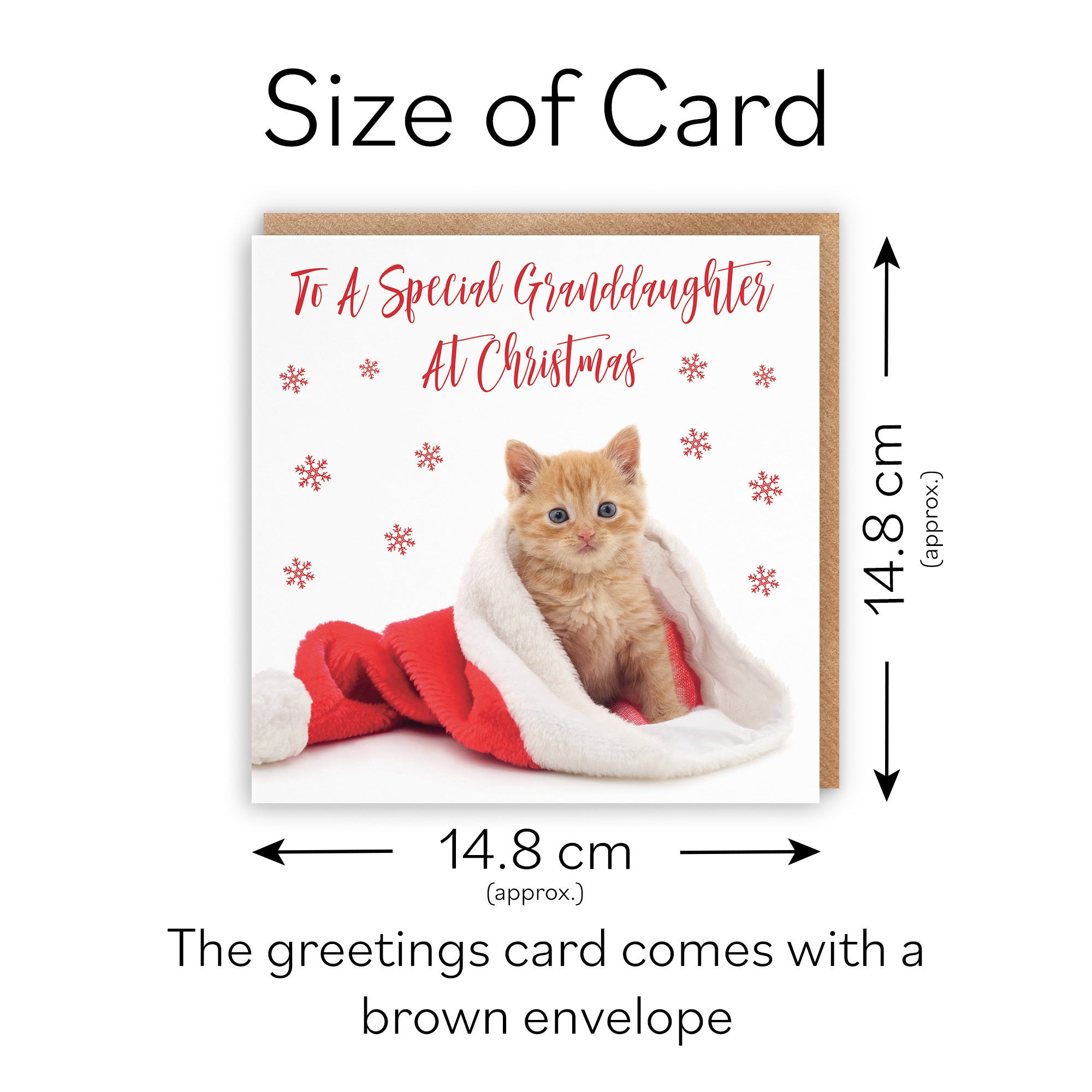 Granddaughter Christmas Card Kitten - Default Title (TH03068)