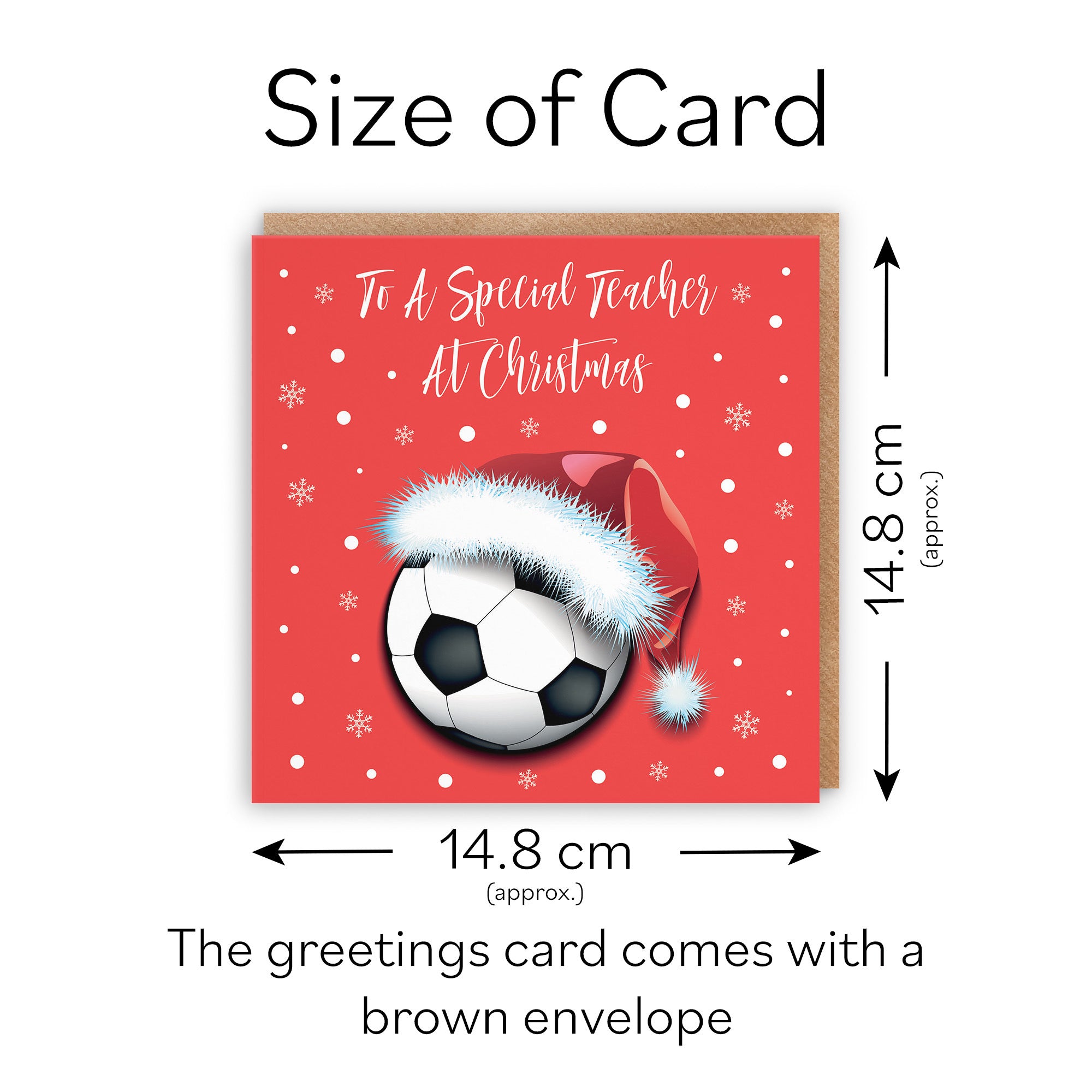 Teacher Christmas Card Football - Default Title (TH03080)