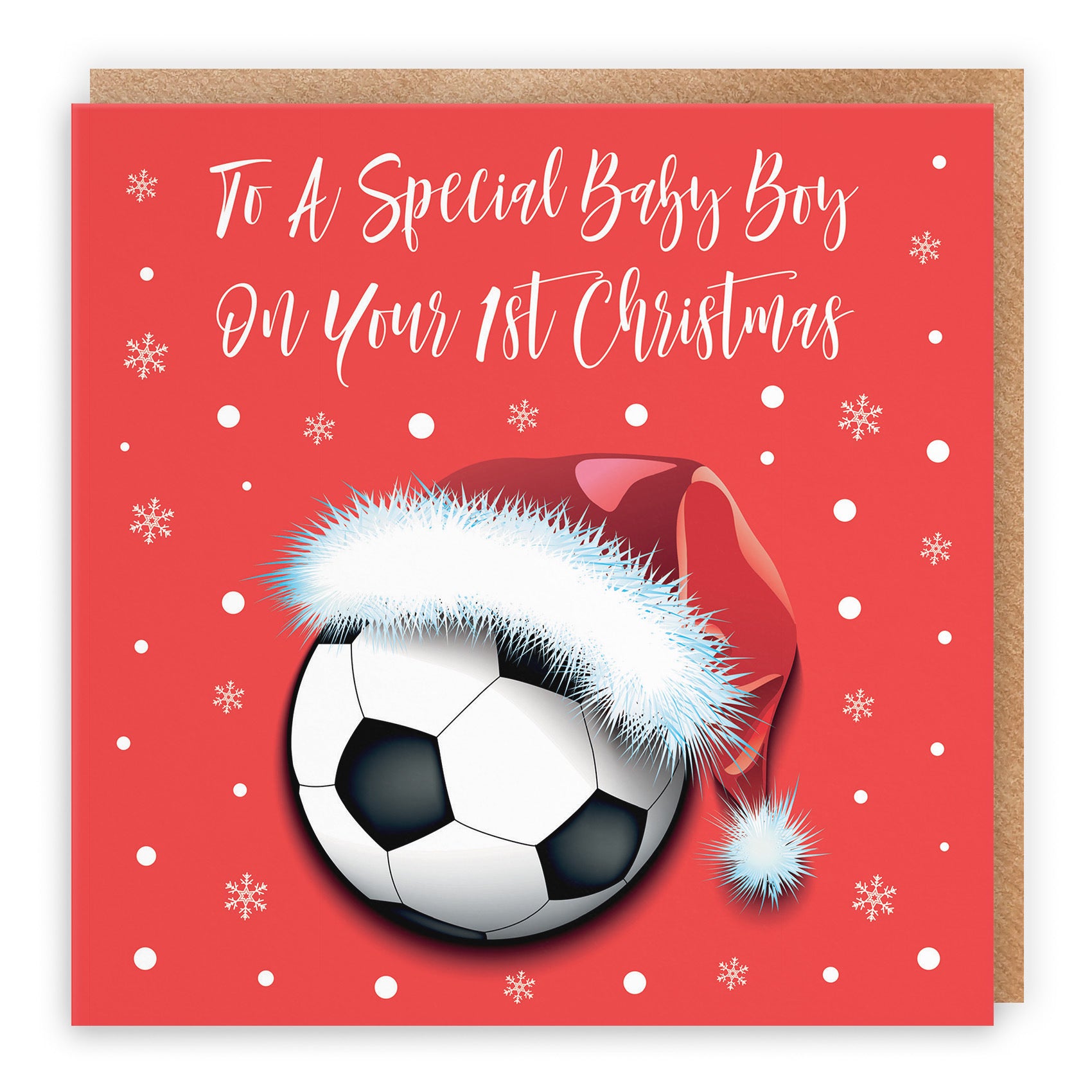 Baby Boy's 1st Christmas Card Football - Default Title (TH03081)