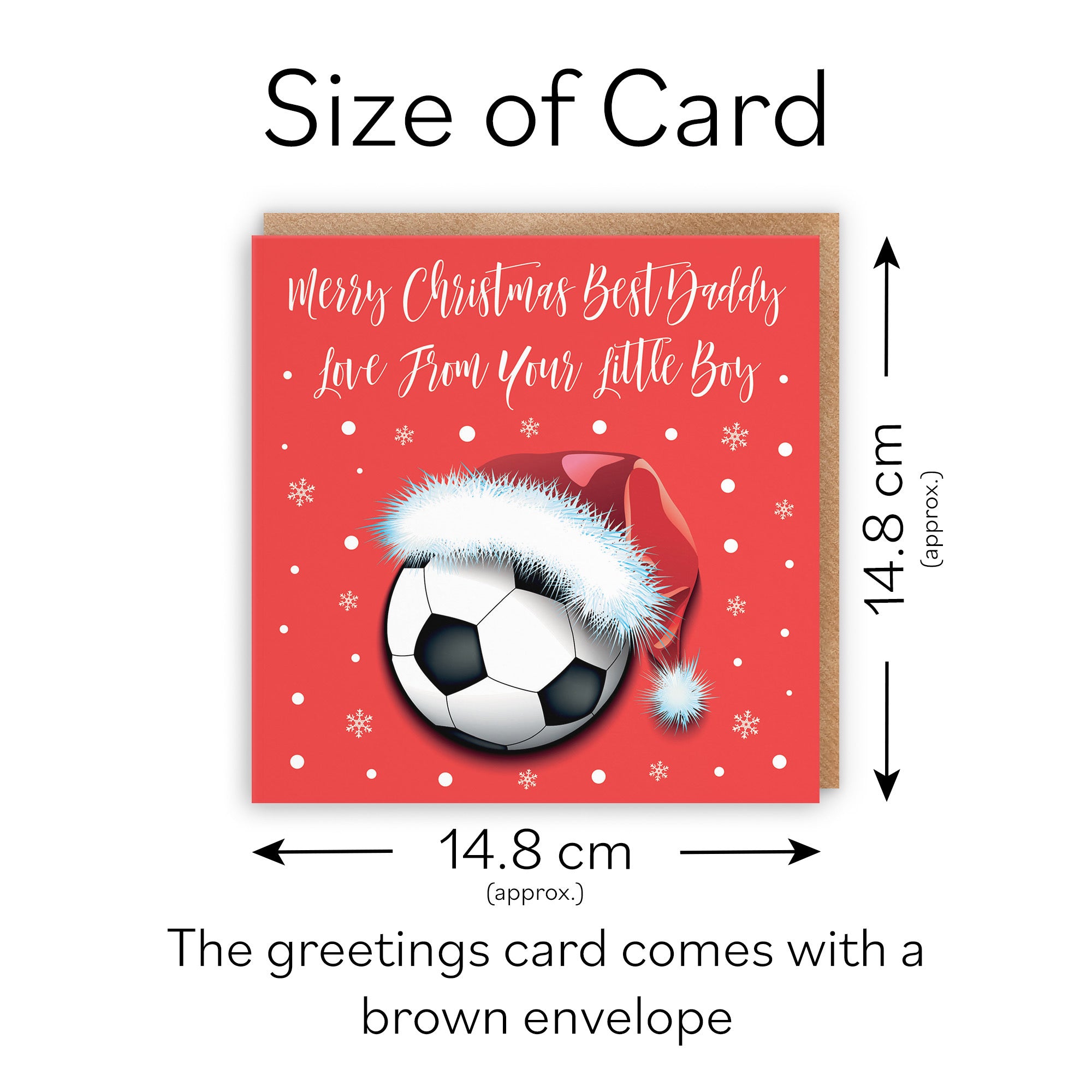 Daddy From Boy Christmas Card Football - Default Title (TH03082)