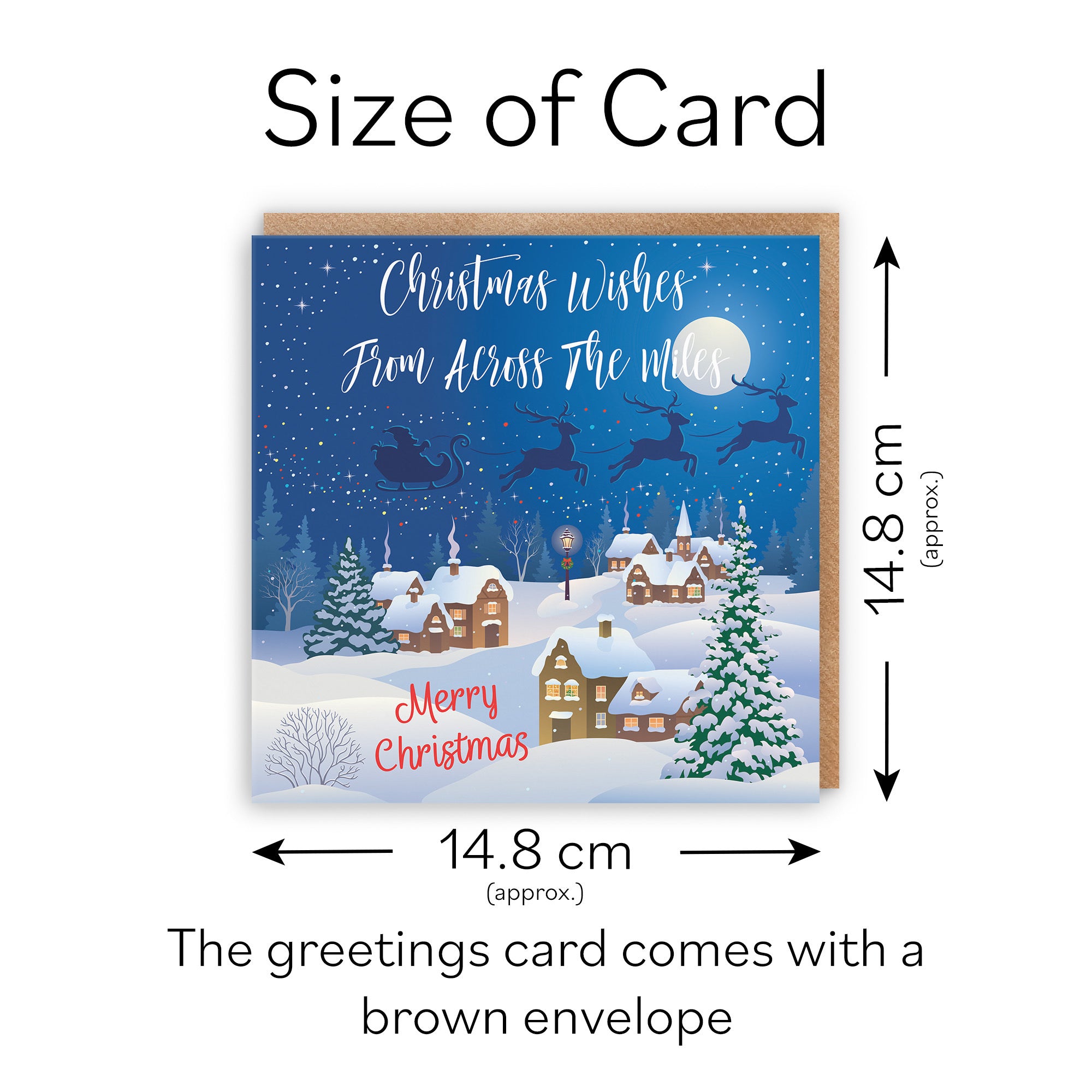 Christmas Wishes From Across The Miles Card Winter Wonderland - Default Title (TH03113)