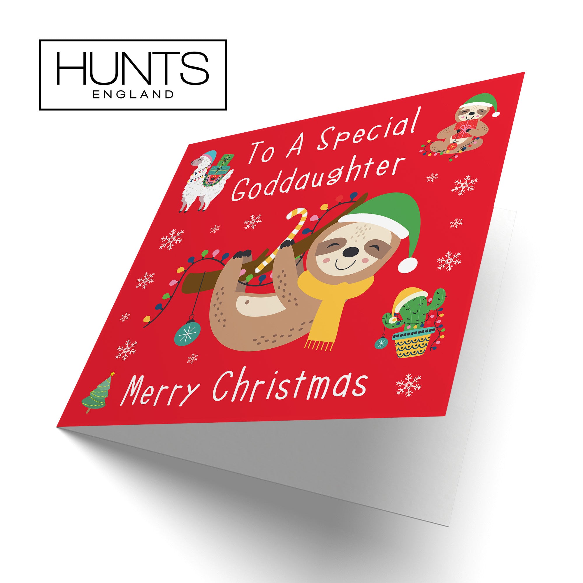 Goddaughter Christmas Card Sloth & Llama - Default Title (TH03123)