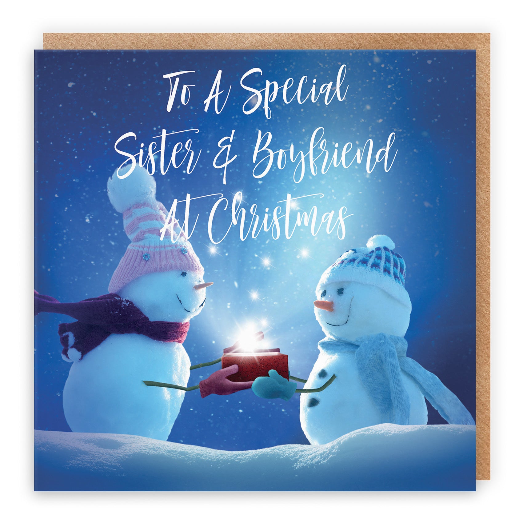 Sister And Boyfriend Christmas Card Starry Night - Default Title (TH03127)
