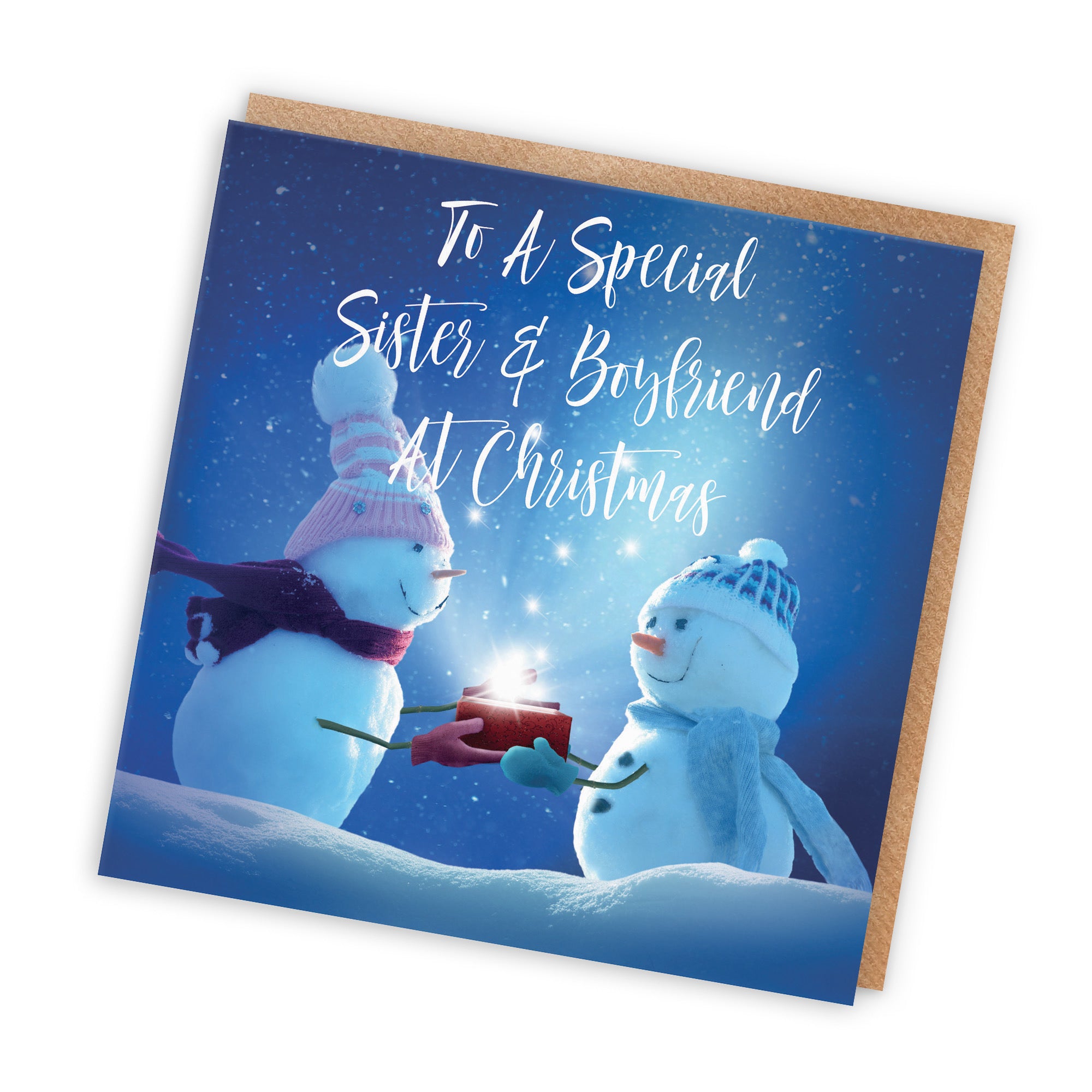 Sister And Boyfriend Christmas Card Starry Night - Default Title (TH03127)