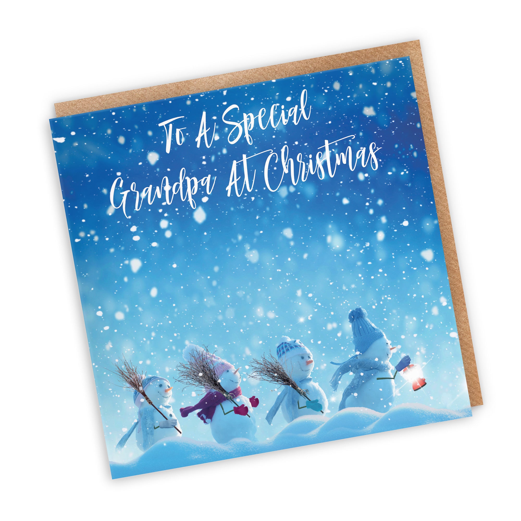 Grandpa Christmas Card Snow People - Default Title (TH03138)