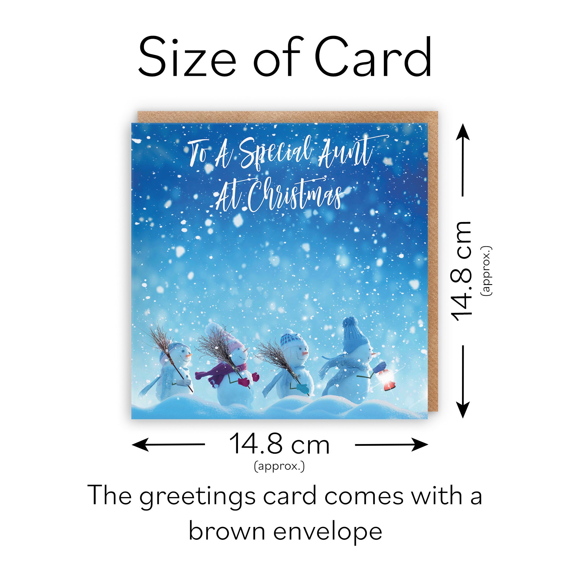Aunt Christmas Card Snow People - Default Title (TH03141)