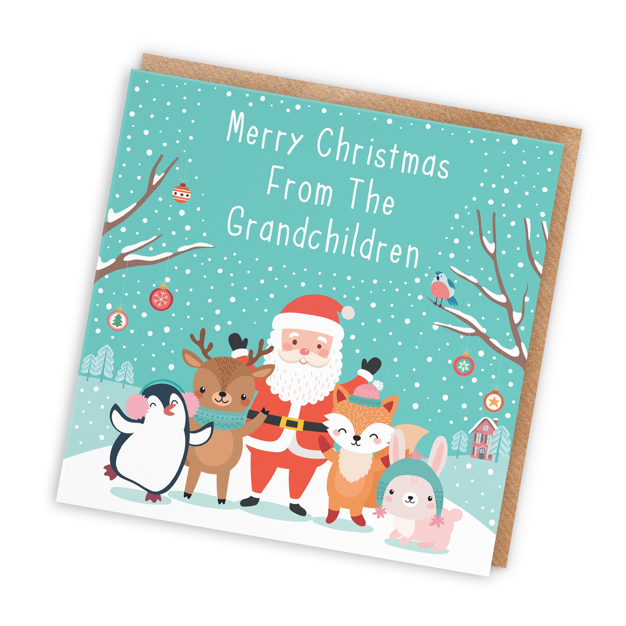 From Grandchildren Christmas Card Santa & Friends - Default Title (TH03146)