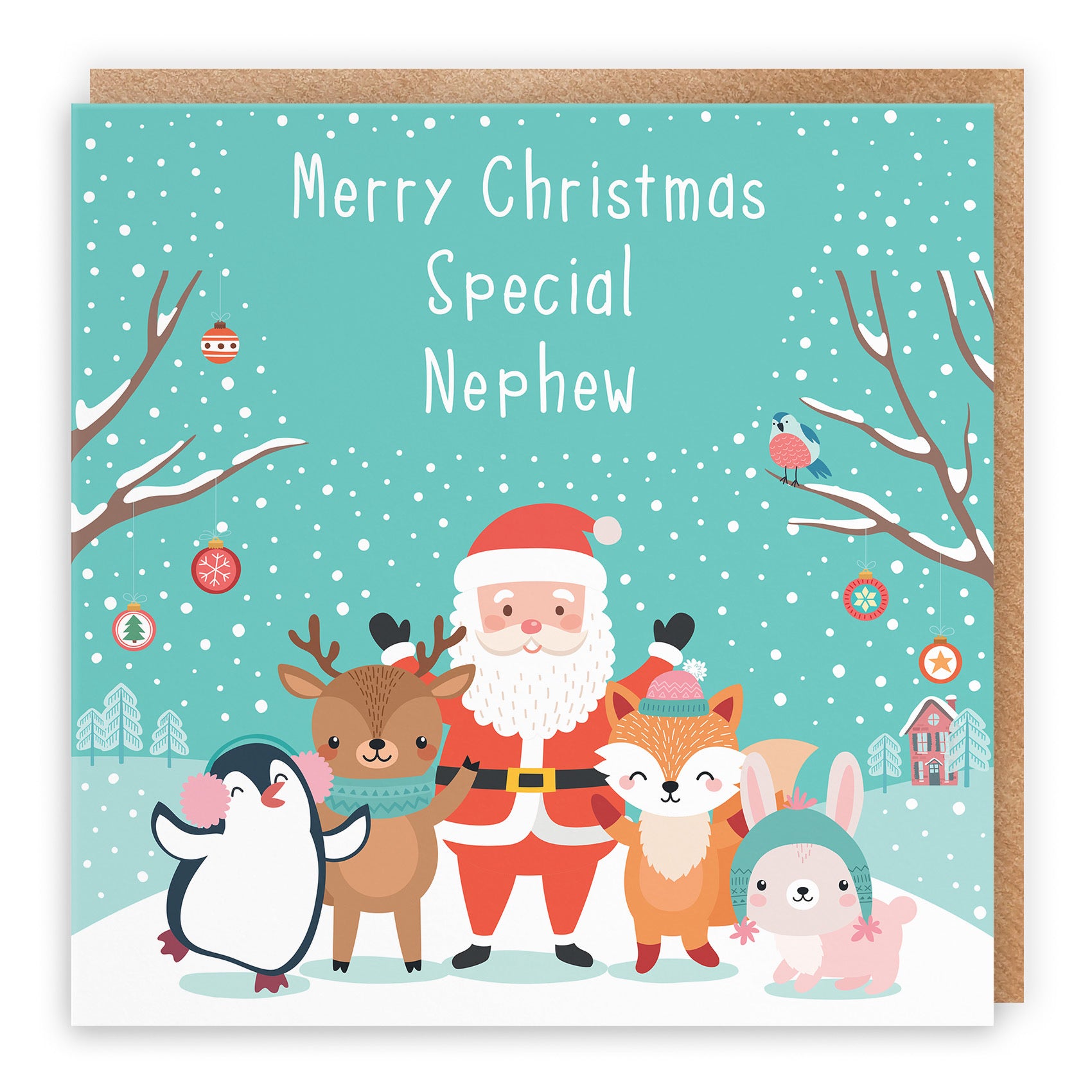 Nephew Christmas Card Santa & Friends - Default Title (TH03147)