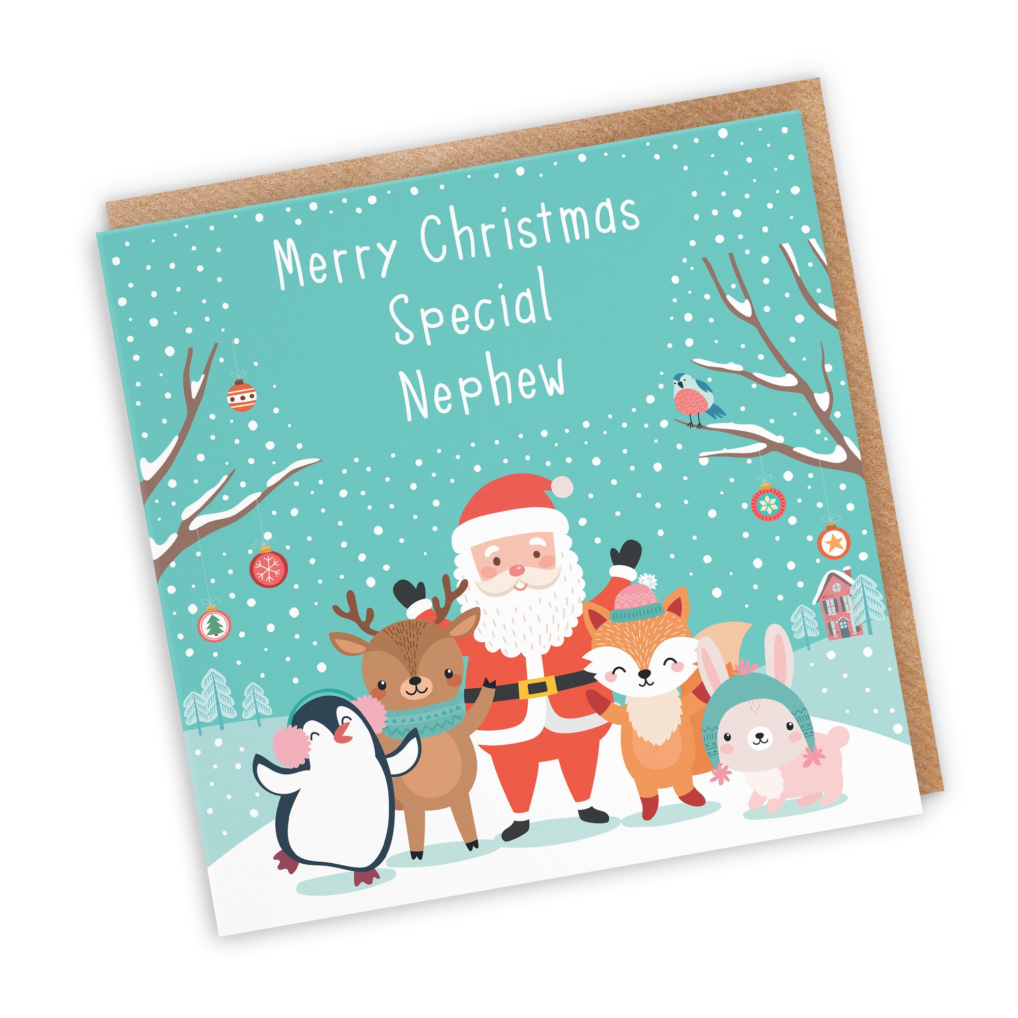 Nephew Christmas Card Santa & Friends - Default Title (TH03147)