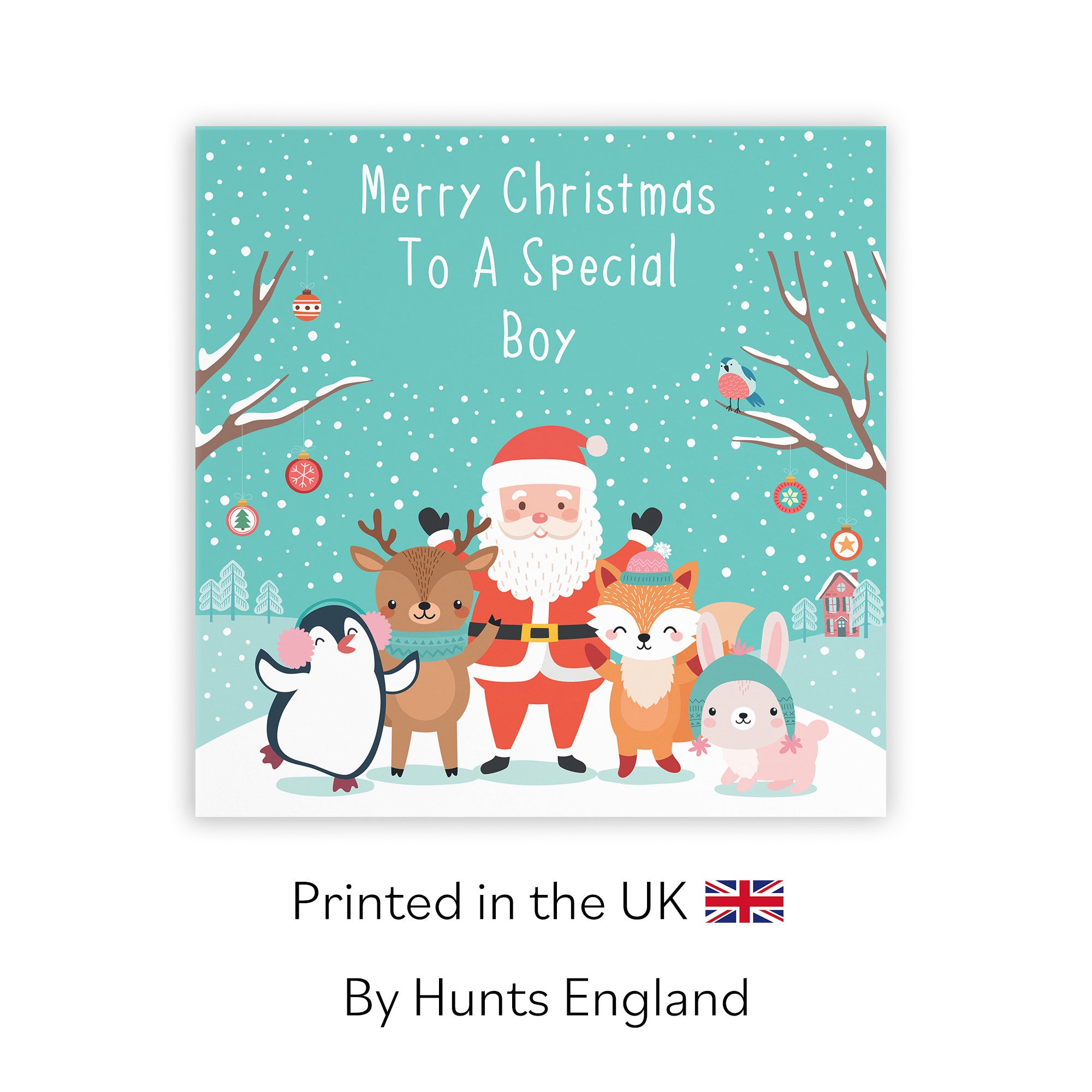 Boy Christmas Card Santa & Friends - Default Title (TH03148)