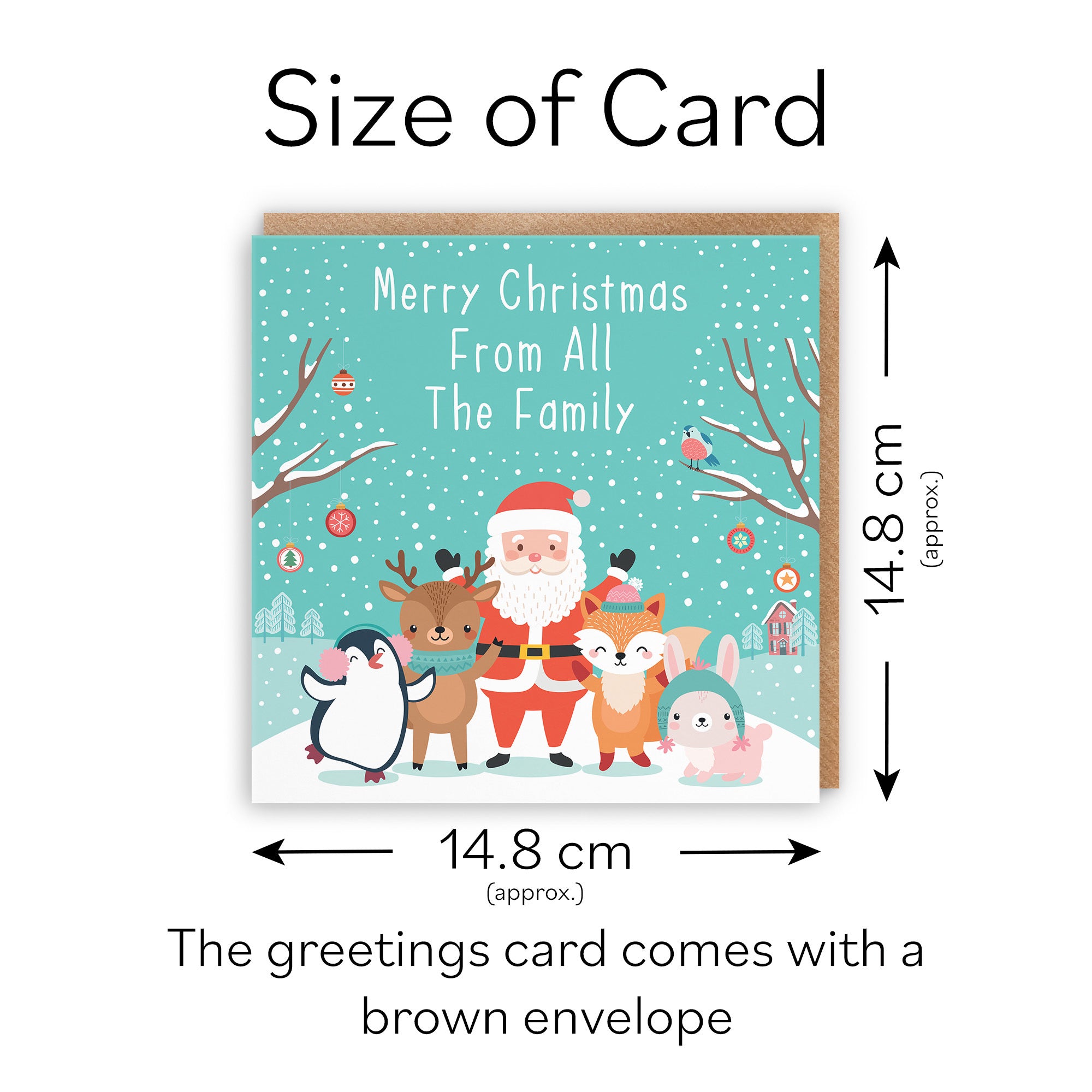From All The Family Christmas Card Santa & Friends - Default Title (TH03151)